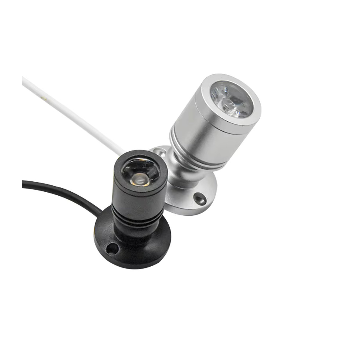 Ohlite Mini LED USB 5V Spot Licht Set für Möbelbeleuchtung mit Schalter, Schwarz - Bild 1