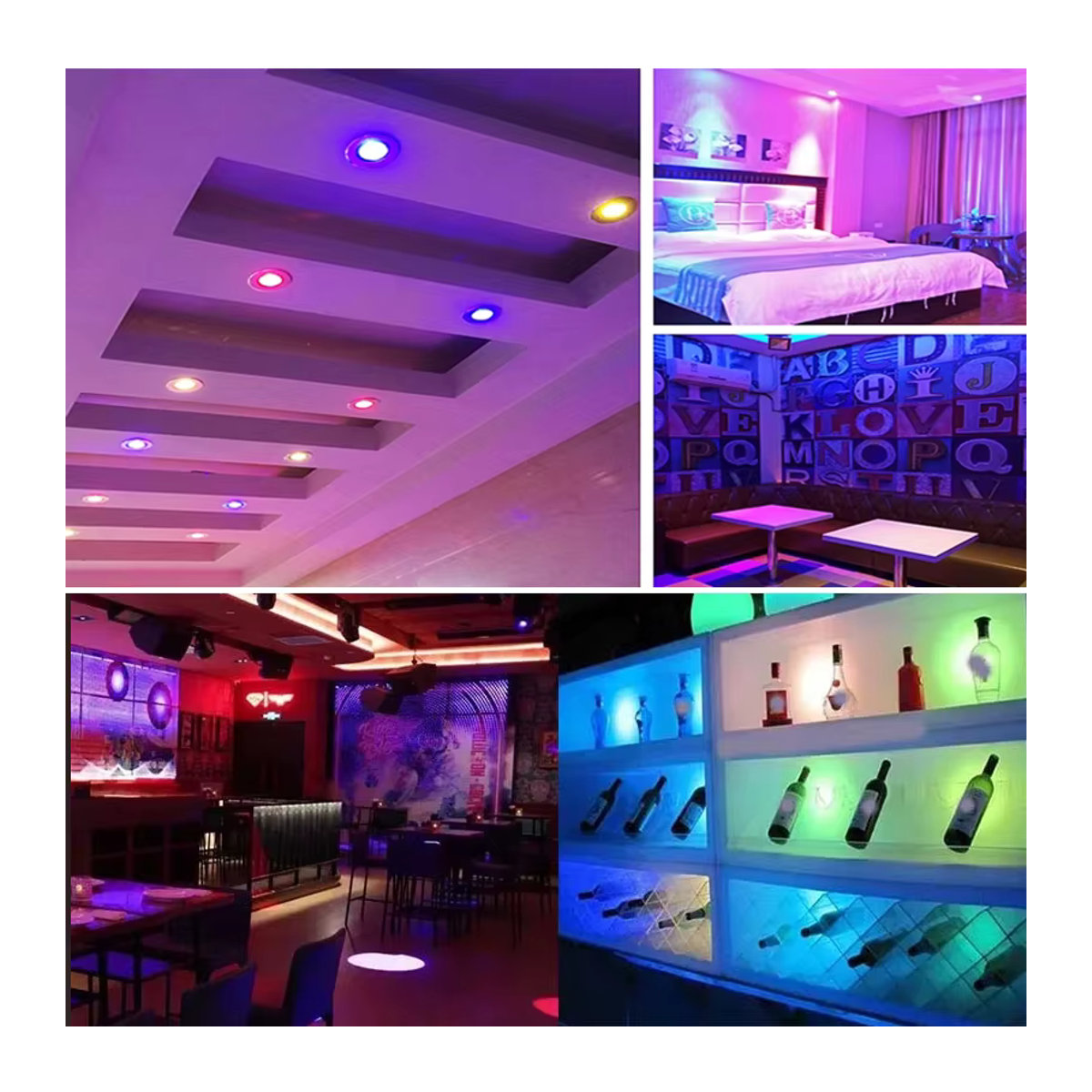 Ohlite RGB Mini LED Einbaustrahler 3W mit Fernbedienung, dimmbar, Bunt, Minimalistisch - Bild 3