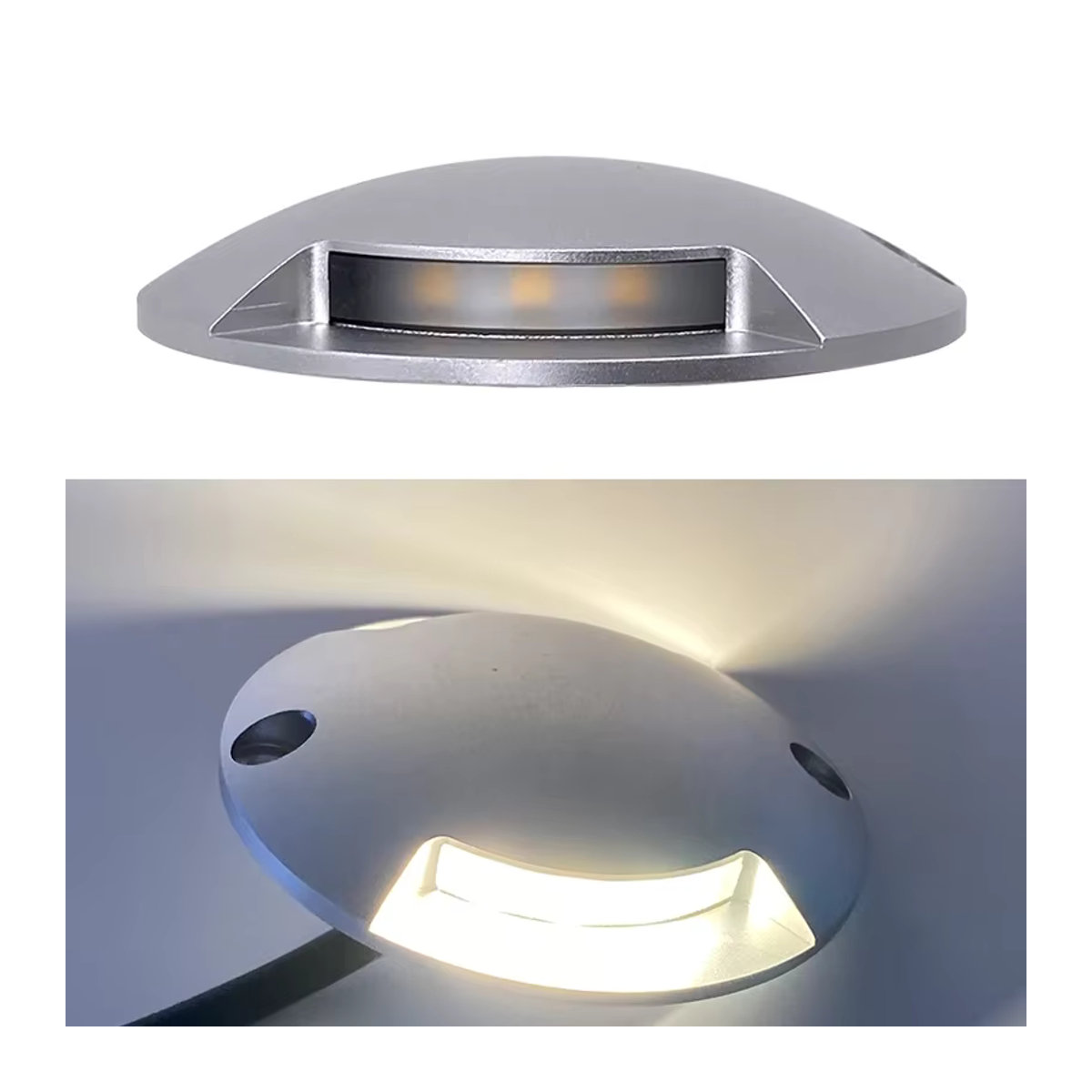 Ohlite Ultradünner LED Außenstrahler IP67 Wasserdicht Silber Aluminium für Garten Terrasse und Treppen - Bild 4