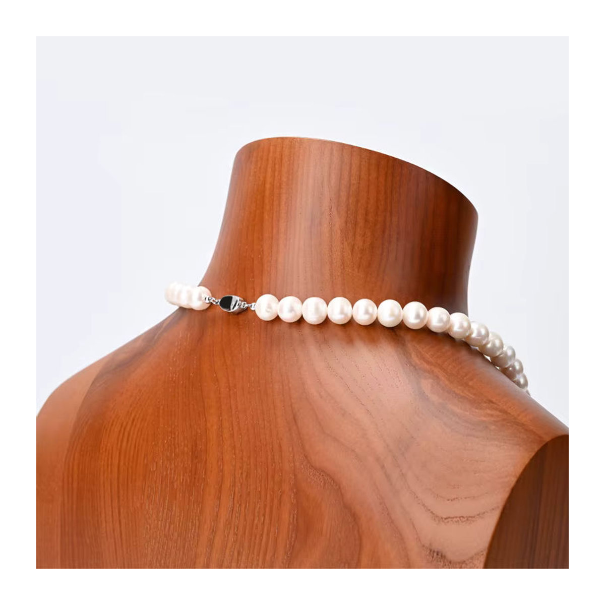 Oirlv Halsketten Display Ständer aus Massivholz in Braun für Schmuck und Anhänger - Bild 2