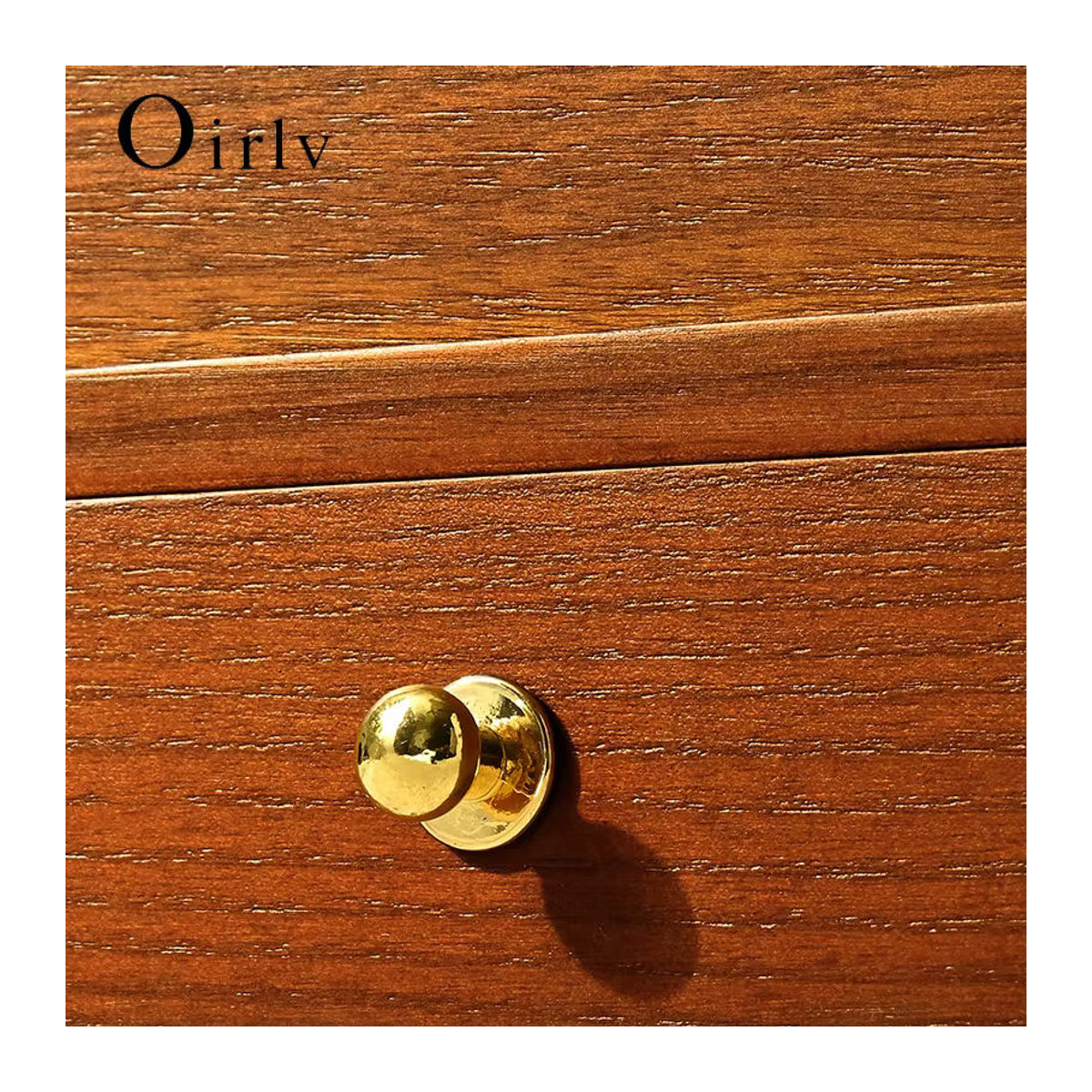 Oirlv Massivholz-Uhrenbox mit 6 Fächern und doppelschichtiger Schublade, Schmuck-Präsentationsbox und Uhren-Organizer in Braun oder Grau - Bild 3