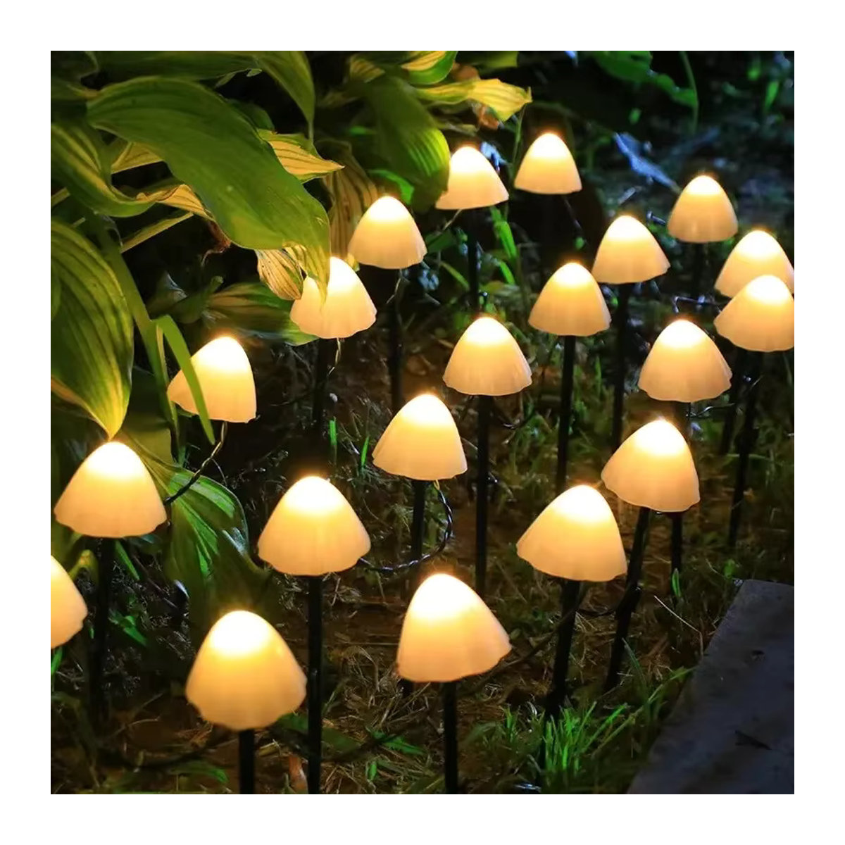 OKAL RED EAST Bunte LED-Solar-Pilzleuchten für den Außenbereich, wasserdichte dekorative Solarleuchten für Garten, Rasen und Terrasse - Bild 4