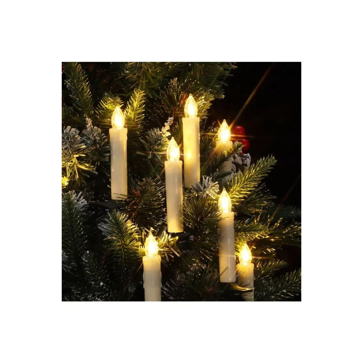 OKAL RED EAST Elektrische Stabkerzen in Weiß mit Flackereffekt für deine Weihnachtsdekoration - Bild 7