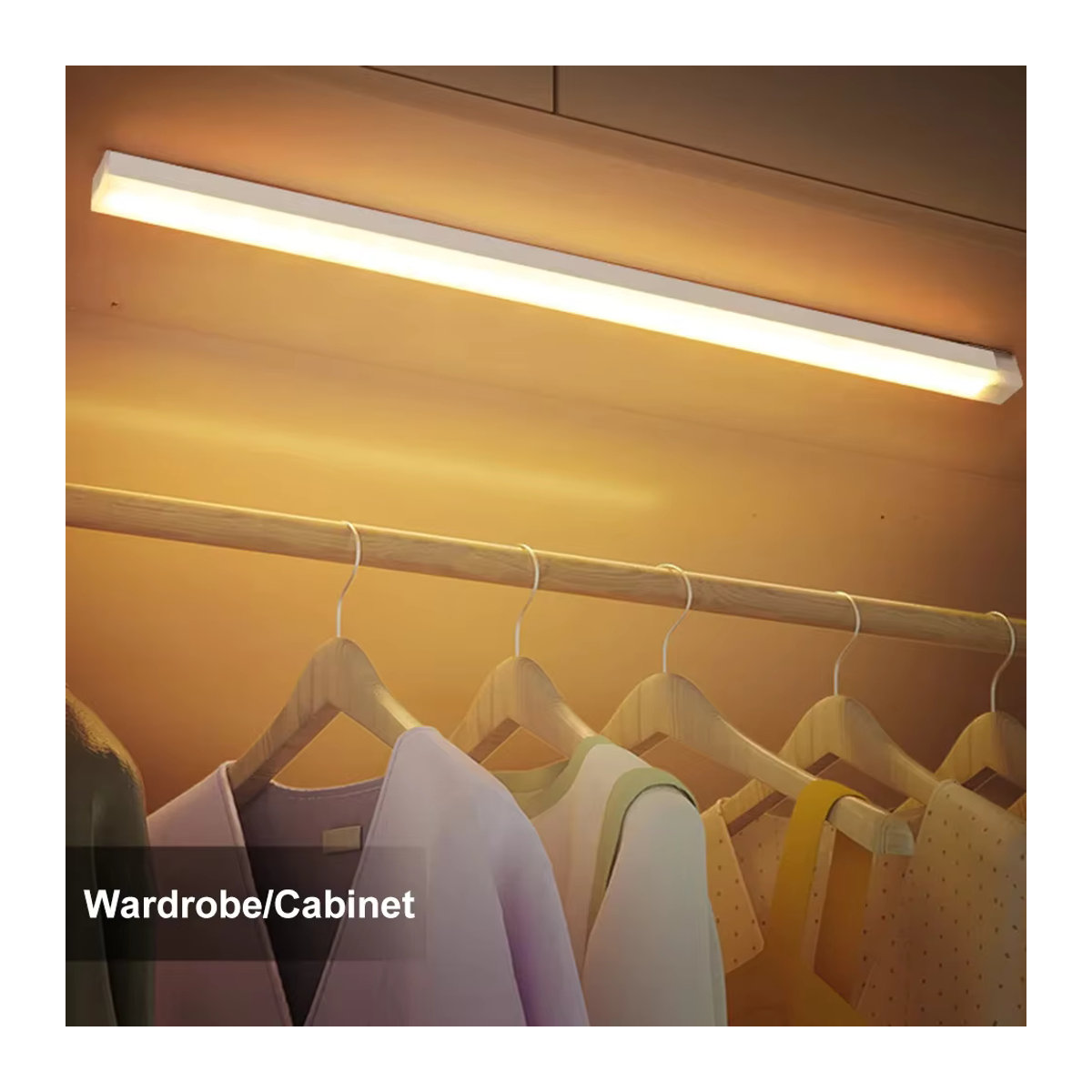 OKAL RED EAST Kabelloses LED-Bewegungsmelder-Licht, wiederaufladbares Nachtlicht für Schrank, Küche und Treppe, Minimalistisch - Bild 2