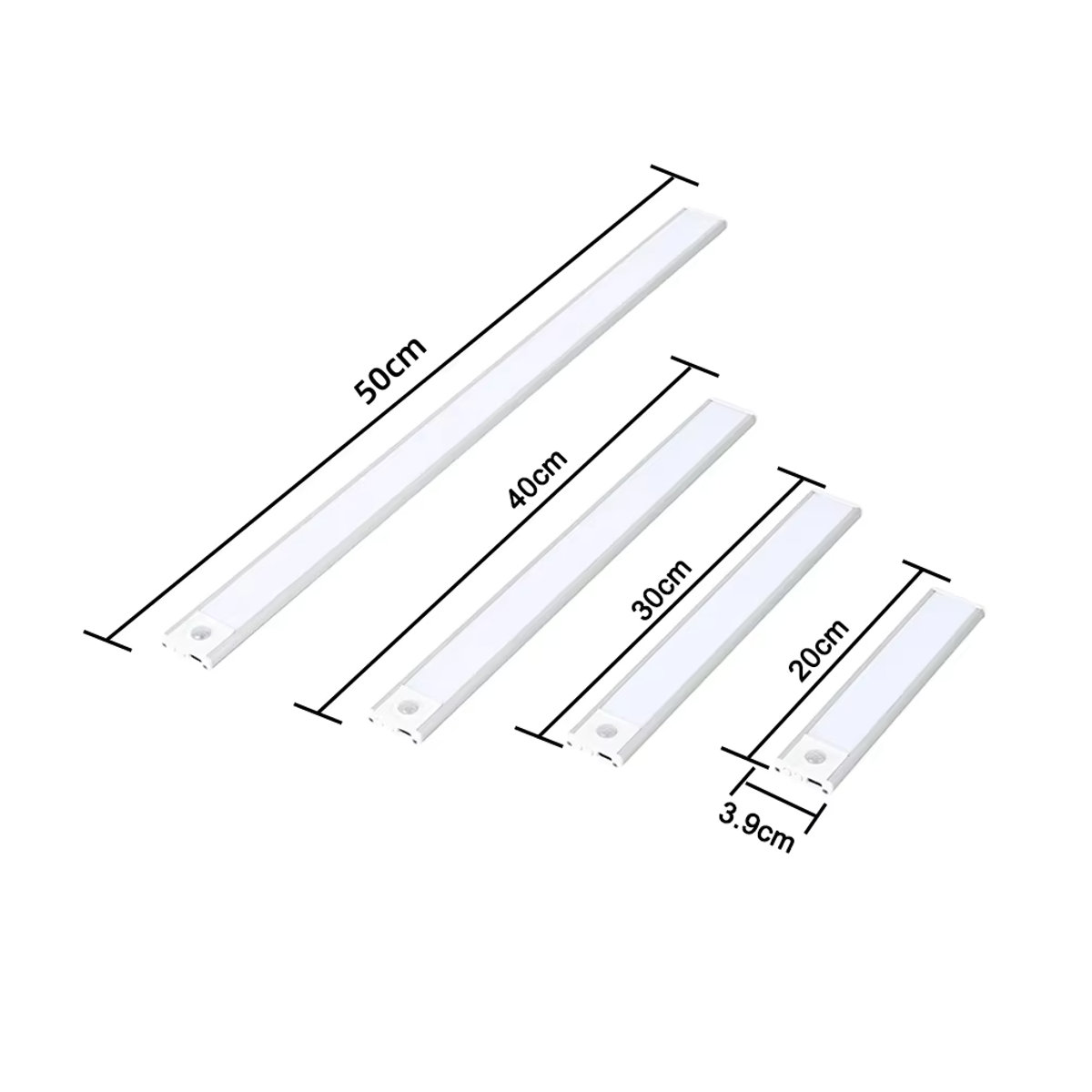 OKAL RED EAST LED Möbelbeleuchtung mit Bewegungssensor, kabellos per USB aufladbar, Schwarz oder Weiß, minimalistisches Design - Bild 5