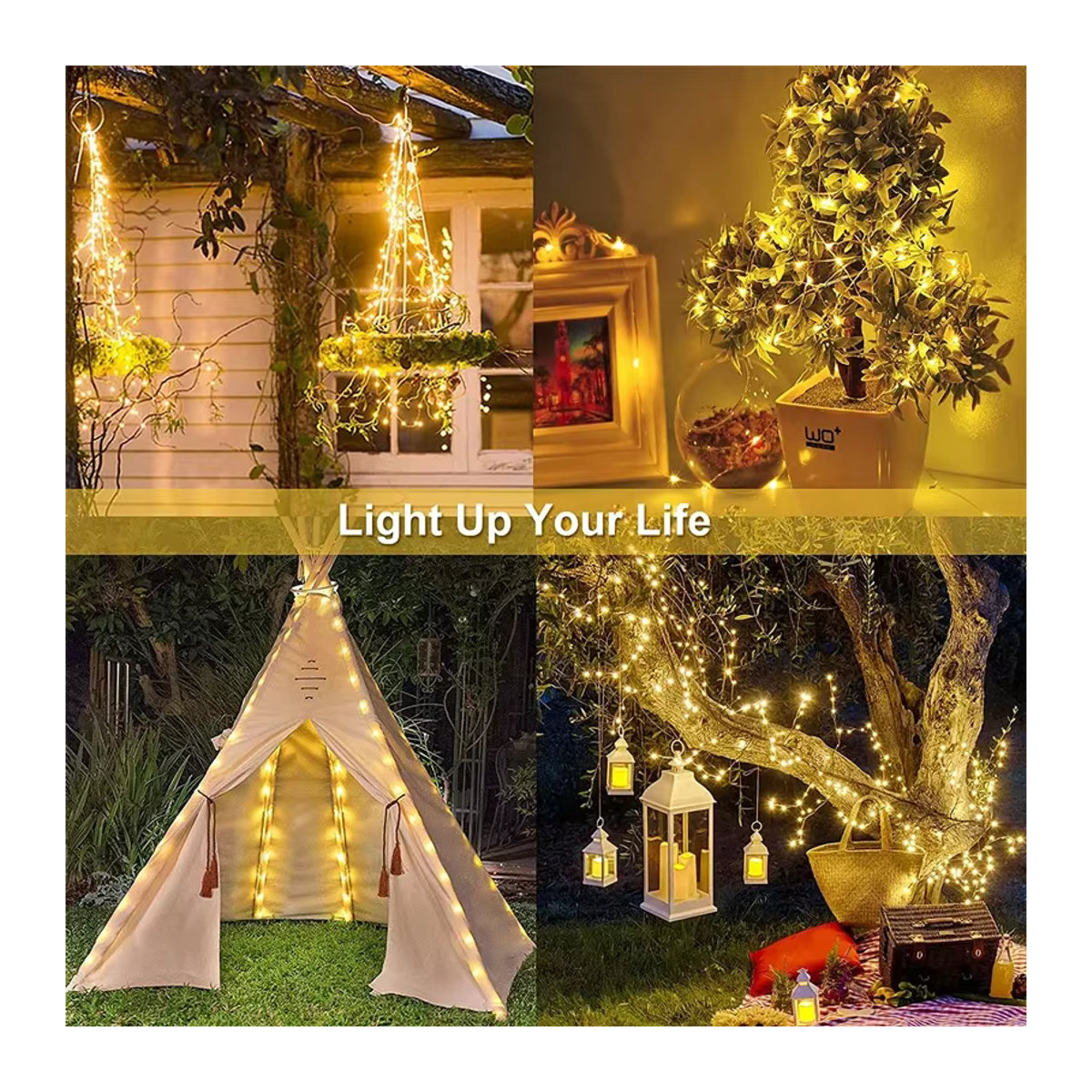 OKAL RED EAST Solar LED Lichterkette Wasserdicht Bunte Outdoor Girlande für Garten Hochzeit und Party - Bild 4