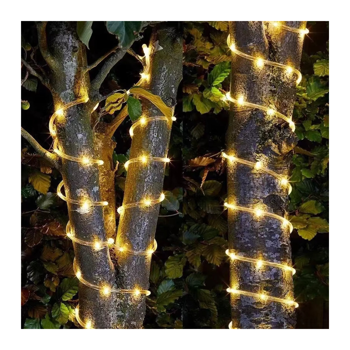 OKAL RED EAST Solar LED Lichterkette Wasserdichte Röhren-Lichterkette in Gelb für die Garten- und Weihnachtsdekoration - Bild 3
