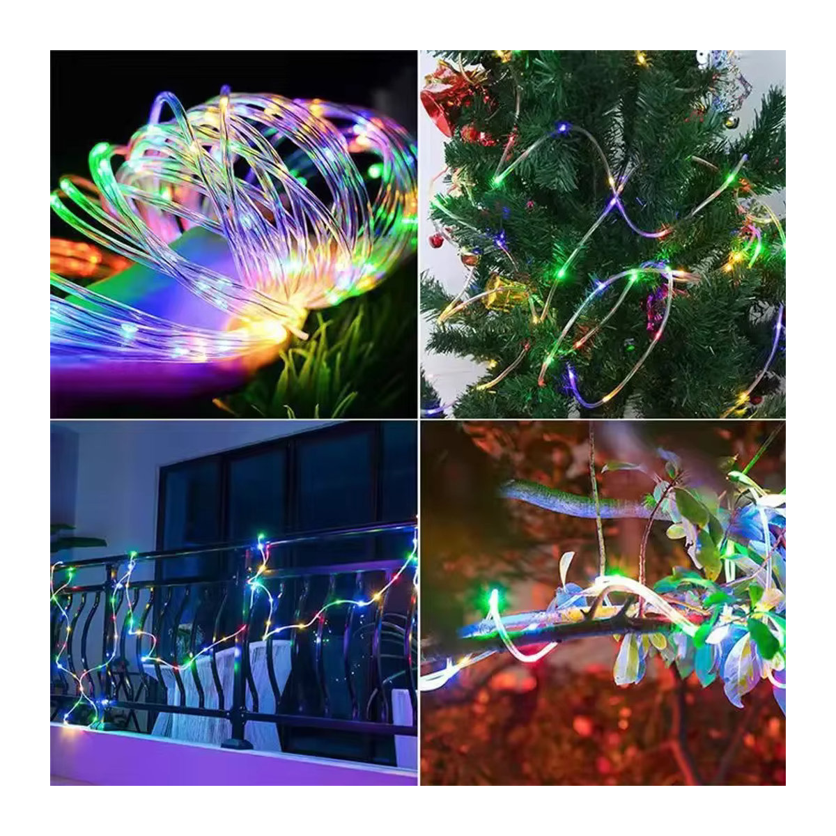 OKAL RED EAST Solar LED Lichterkette Wasserdichte Röhren-Lichterkette in Gelb für die Garten- und Weihnachtsdekoration - Bild 5
