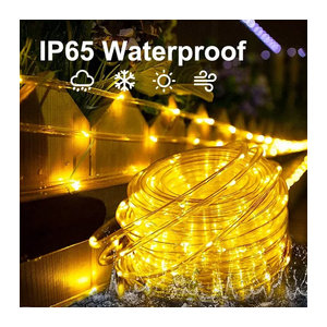 OKAL RED EAST Solar LED Seillichterkette Outdoor wasserdichte Lichterkette für Garten und Balkon
