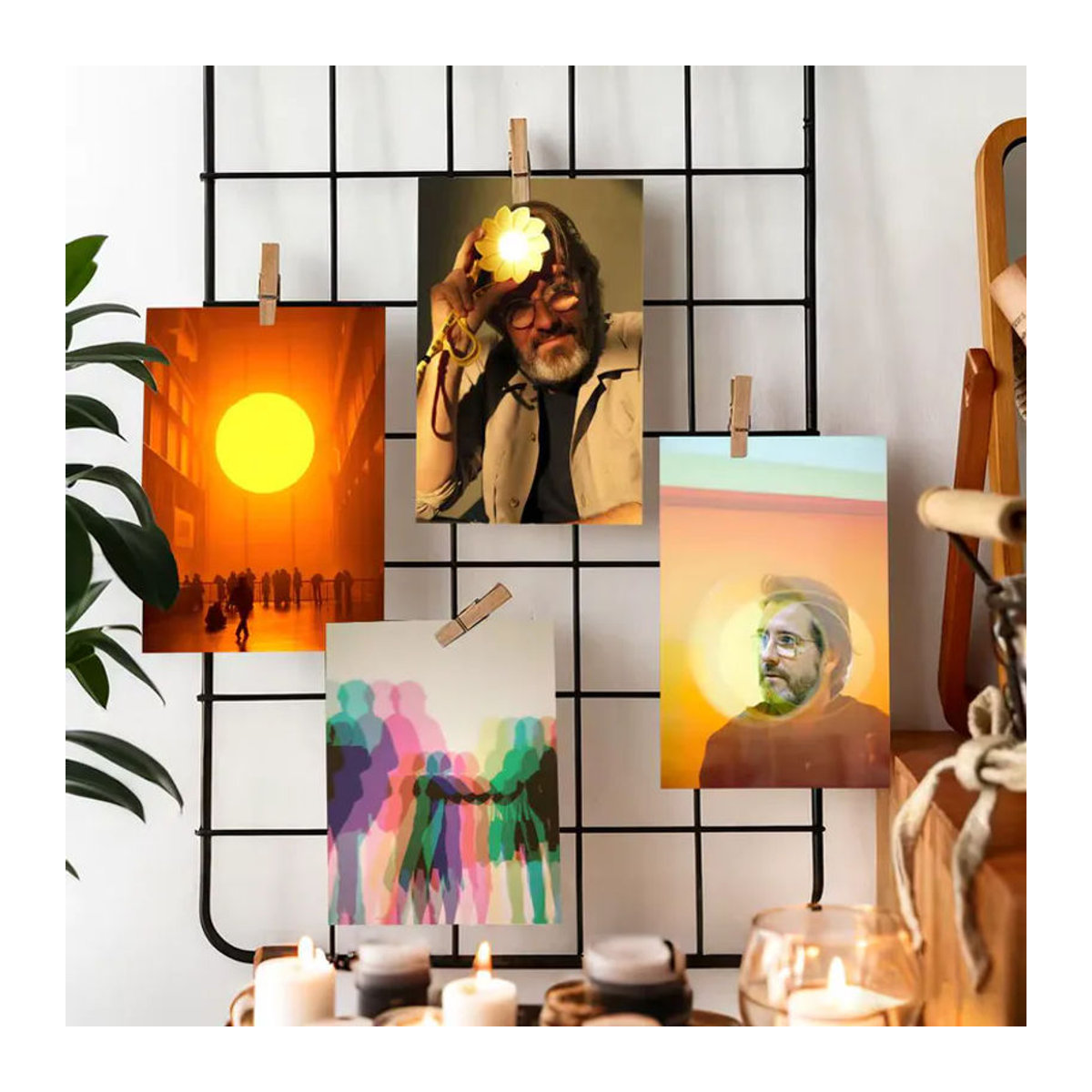 Olafur Eliasson Künstlerisches Poster Abstrakt Modern Mehrfarbig Schwarz Hochformat Papier - Bild 3