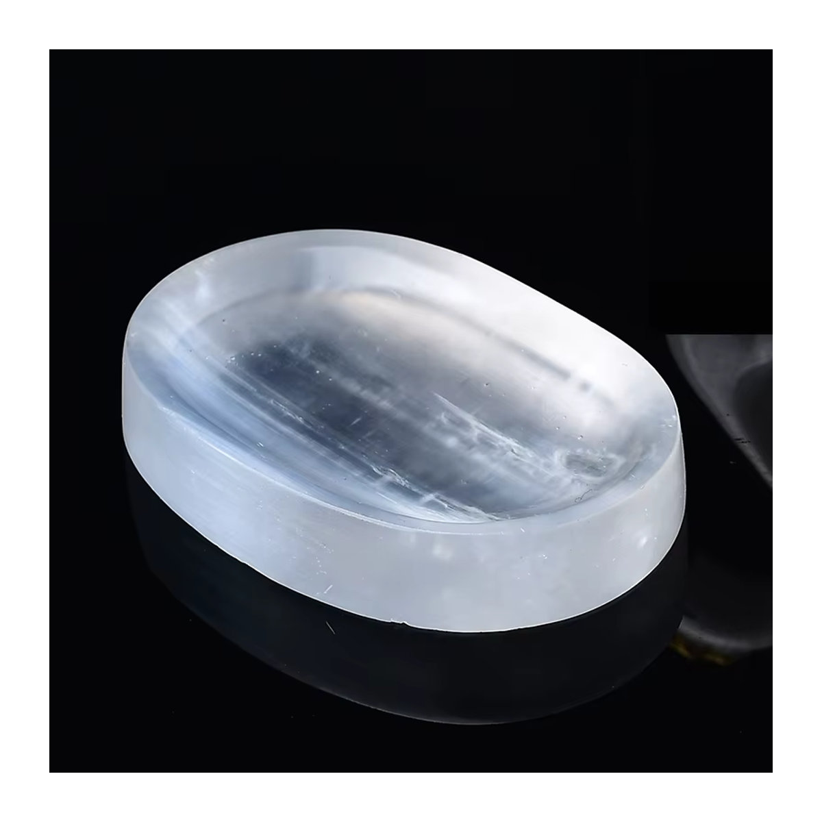 Olevo Selenit Schale aus natürlichem Quarz Kristall in Weiß und Lila für Fengshui und Chakra-Heilung - Bild 2