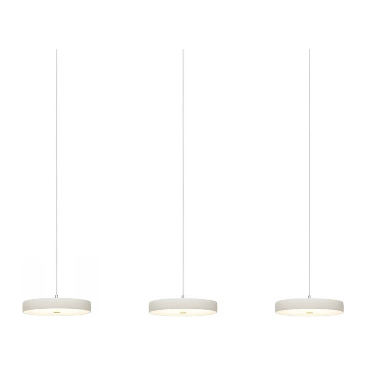 Oligo Decent LED-Pendelleuchte 3-flammig in Weiß und Alufarben mit Tun - Bild 1