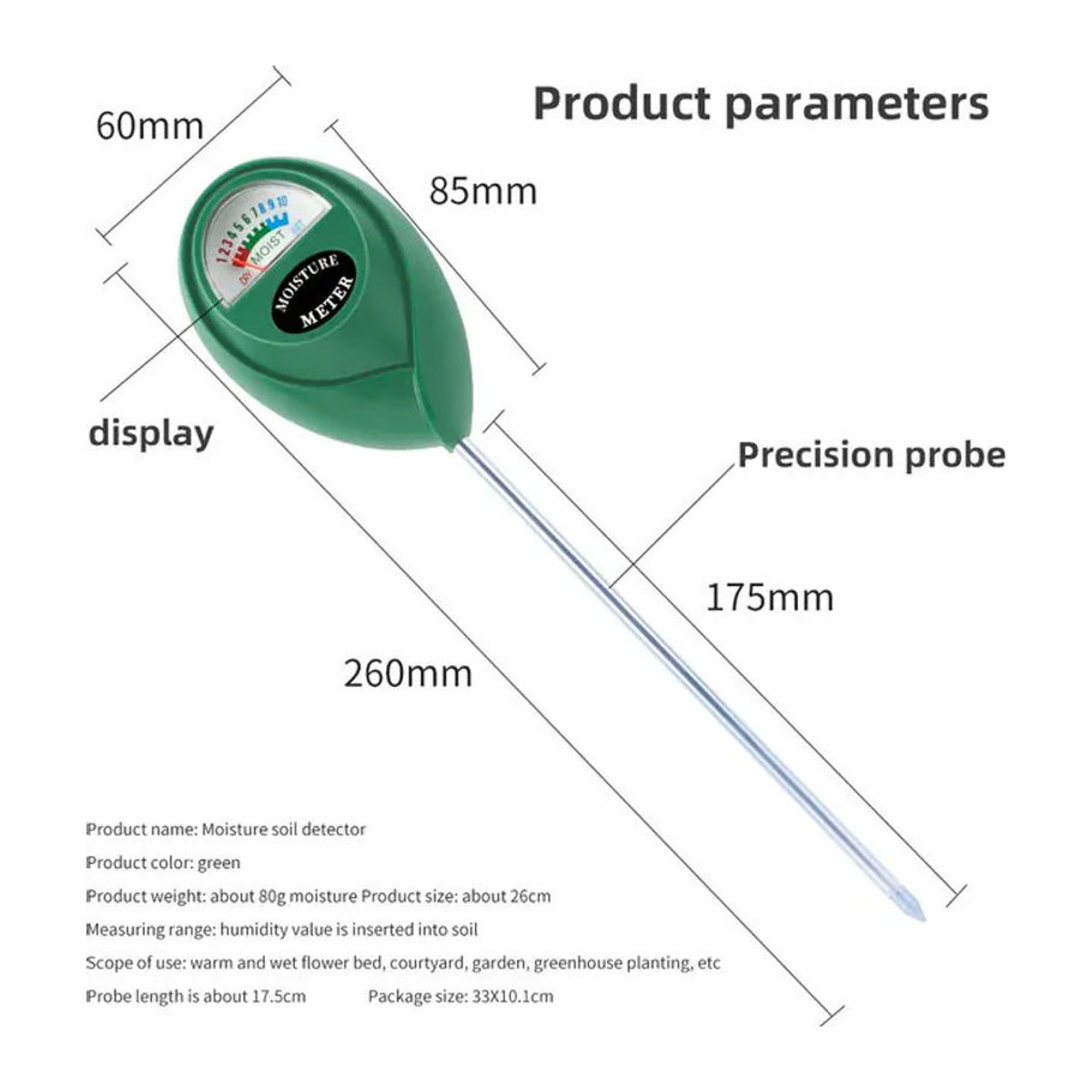 OLOEY Bodenfeuchtigkeitsmesser als Hygrometer und Wasser-Tester für Pflanzen und Gartenarbeit - Bild 1