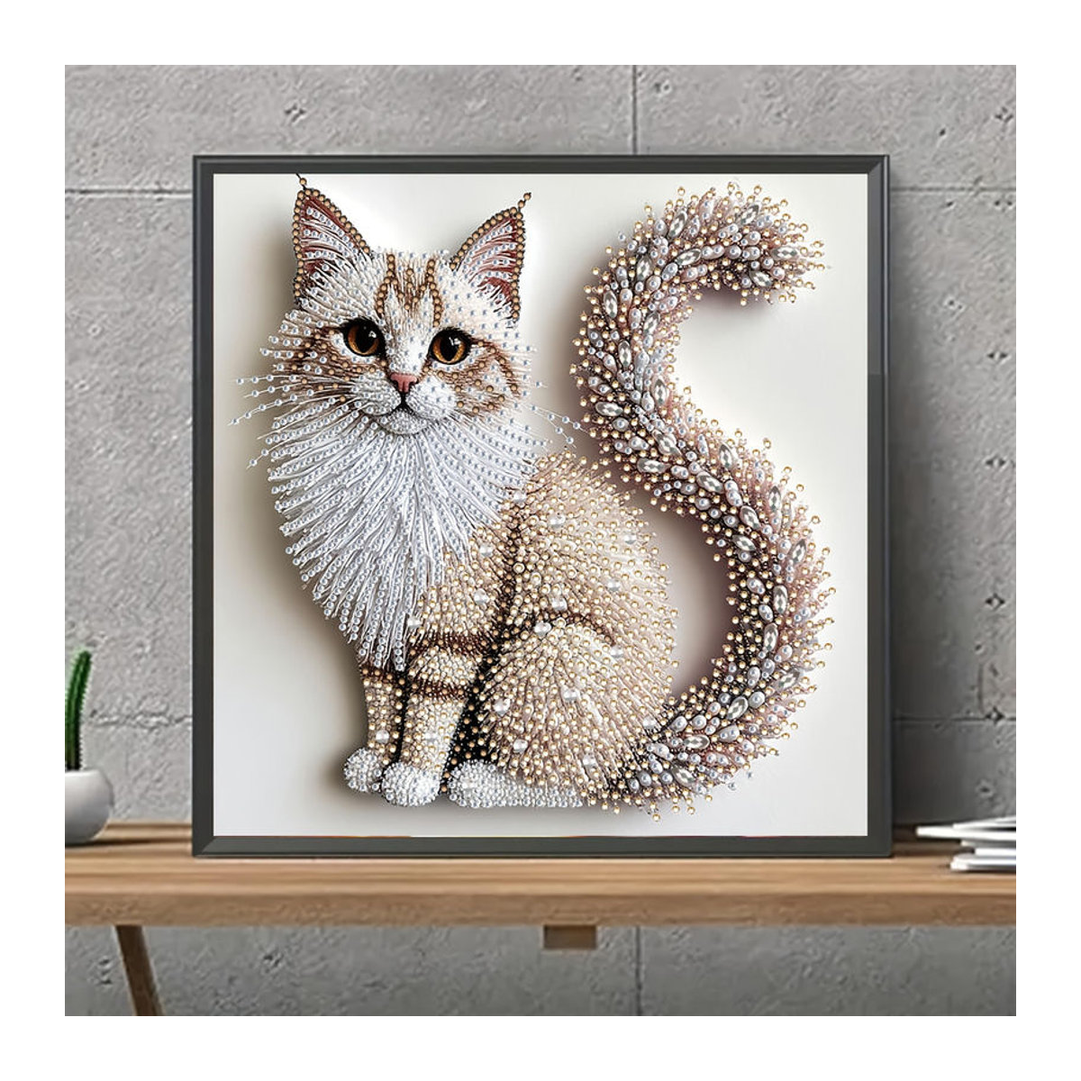 OMG Beauty 5D Diamantmalerei Set Flauschiges Kätzchen in Mehrfarbig, Quadratisch, B/H: 30 x 30 cm - Bild 1
