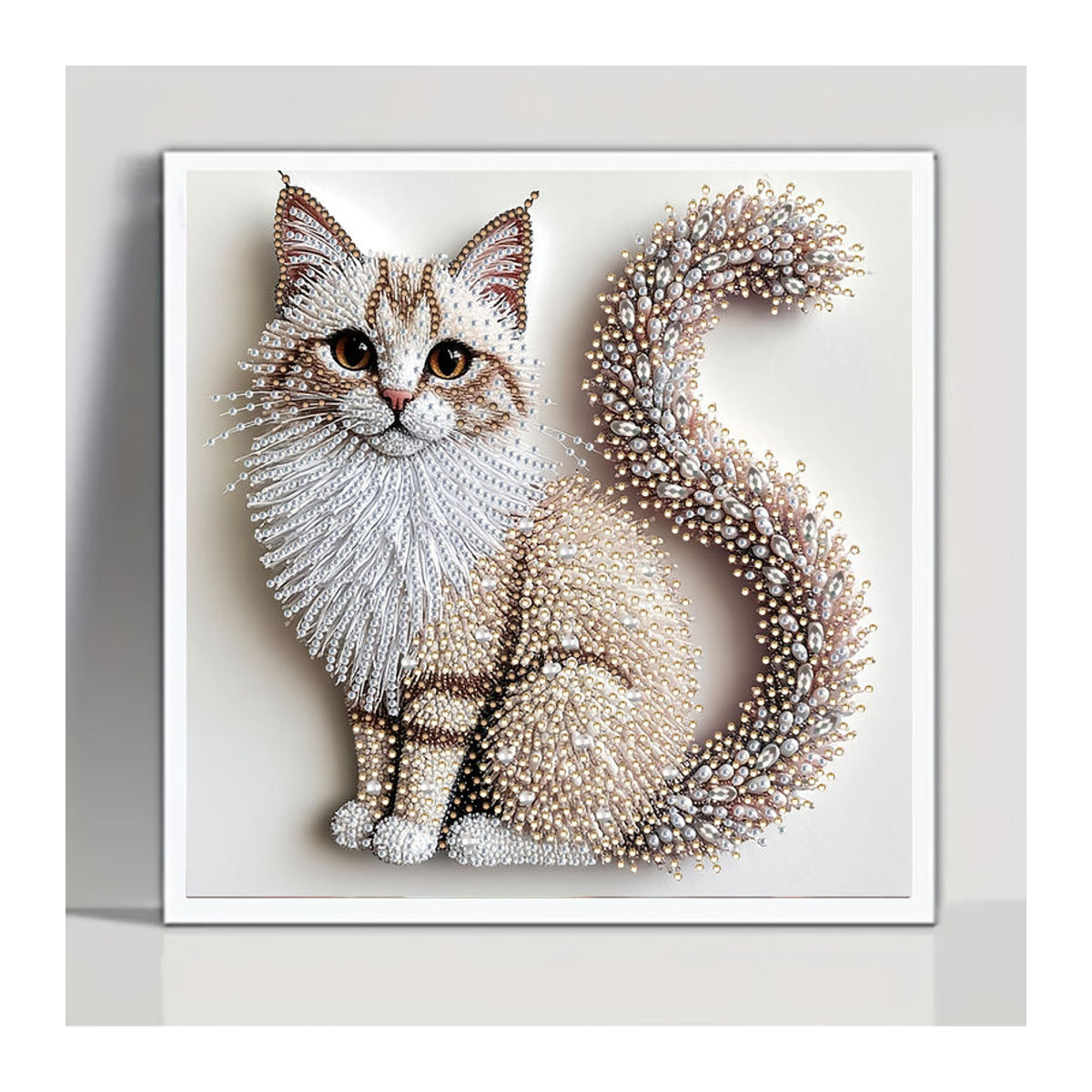 OMG Beauty 5D Diamantmalerei Set Flauschiges Kätzchen in Mehrfarbig, Quadratisch, B/H: 30 x 30 cm - Bild 2