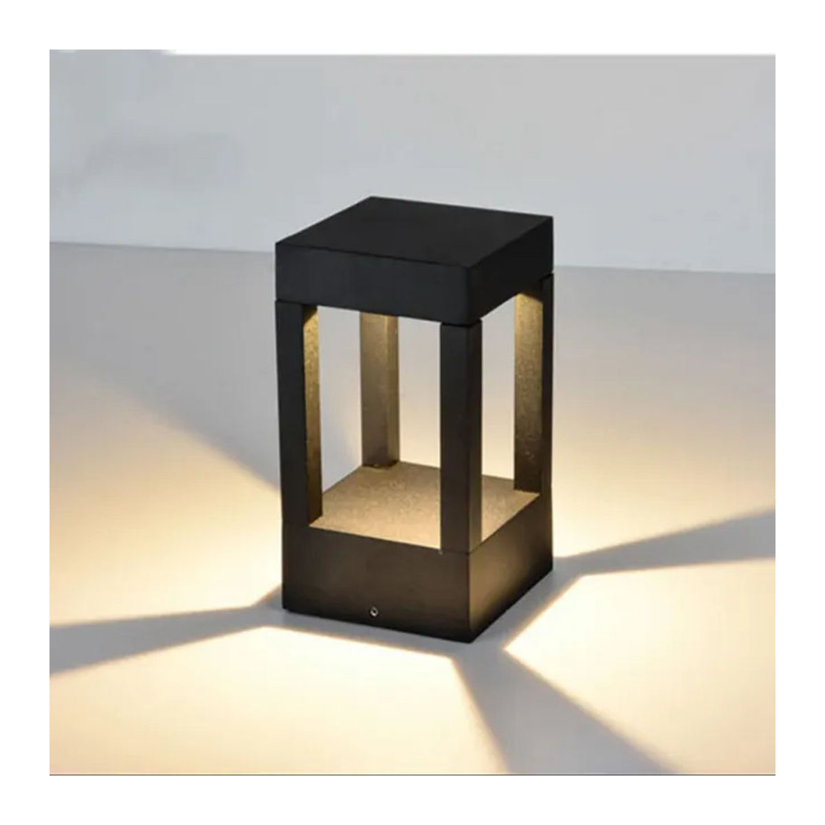 ONDENN Pollerleuchte IP68 Wasserdichte LED-Gartenlampe 15W in Grau oder Schwarz für die Außenbeleuchtung - Bild 1