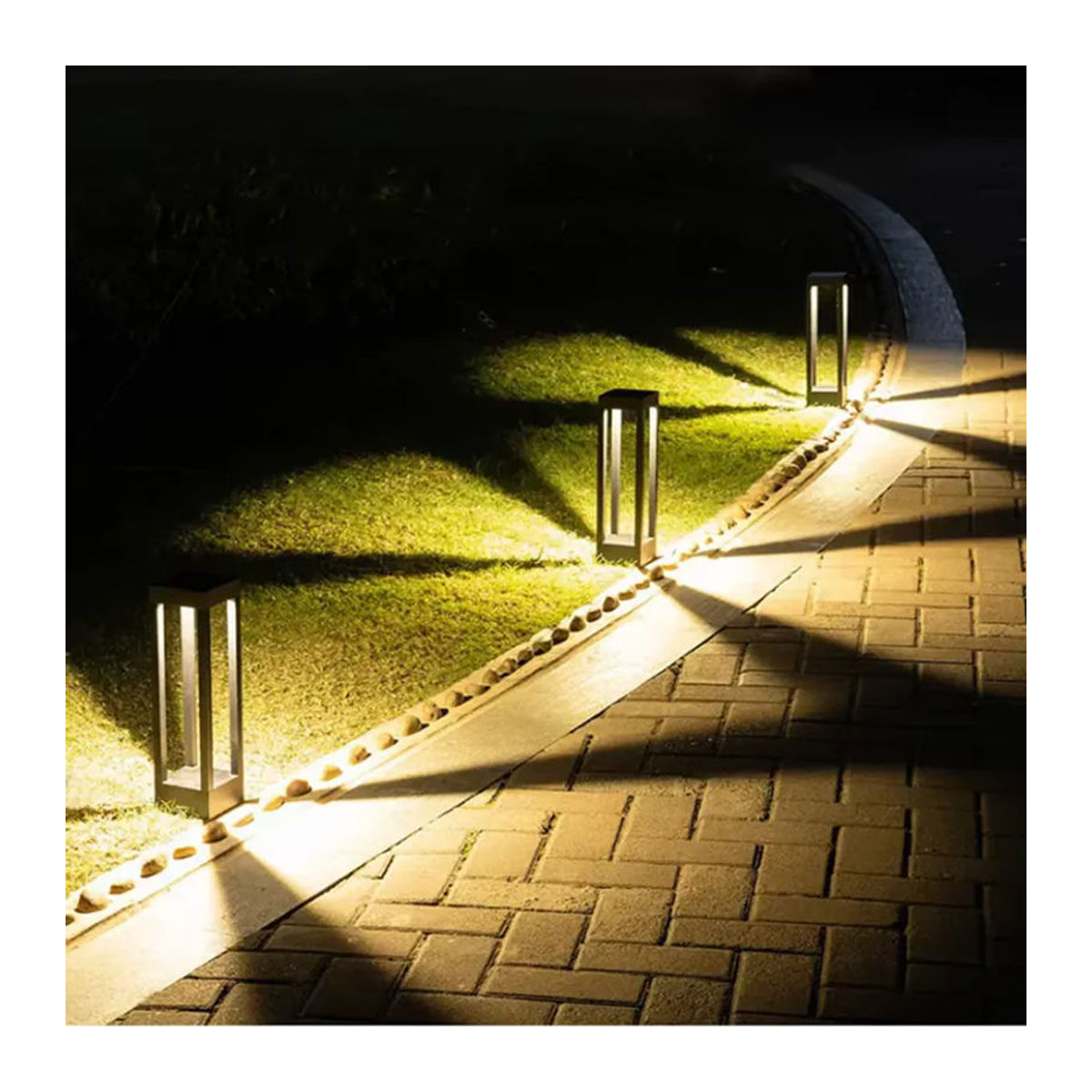 ONDENN Pollerleuchte IP68 Wasserdichte LED-Gartenlampe 15W in Grau oder Schwarz für die Außenbeleuchtung - Bild 3