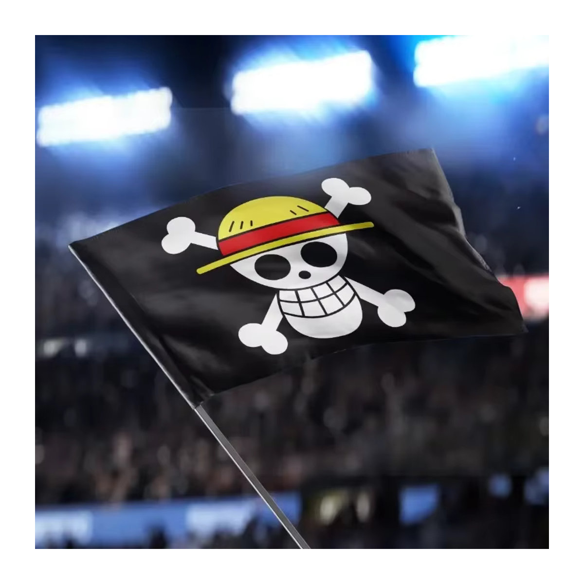 One Piece Piraten-Schädel-Flagge Wanddekoration Bandai Schwarz B: 150 cm, H: 90 cm - Bild 3