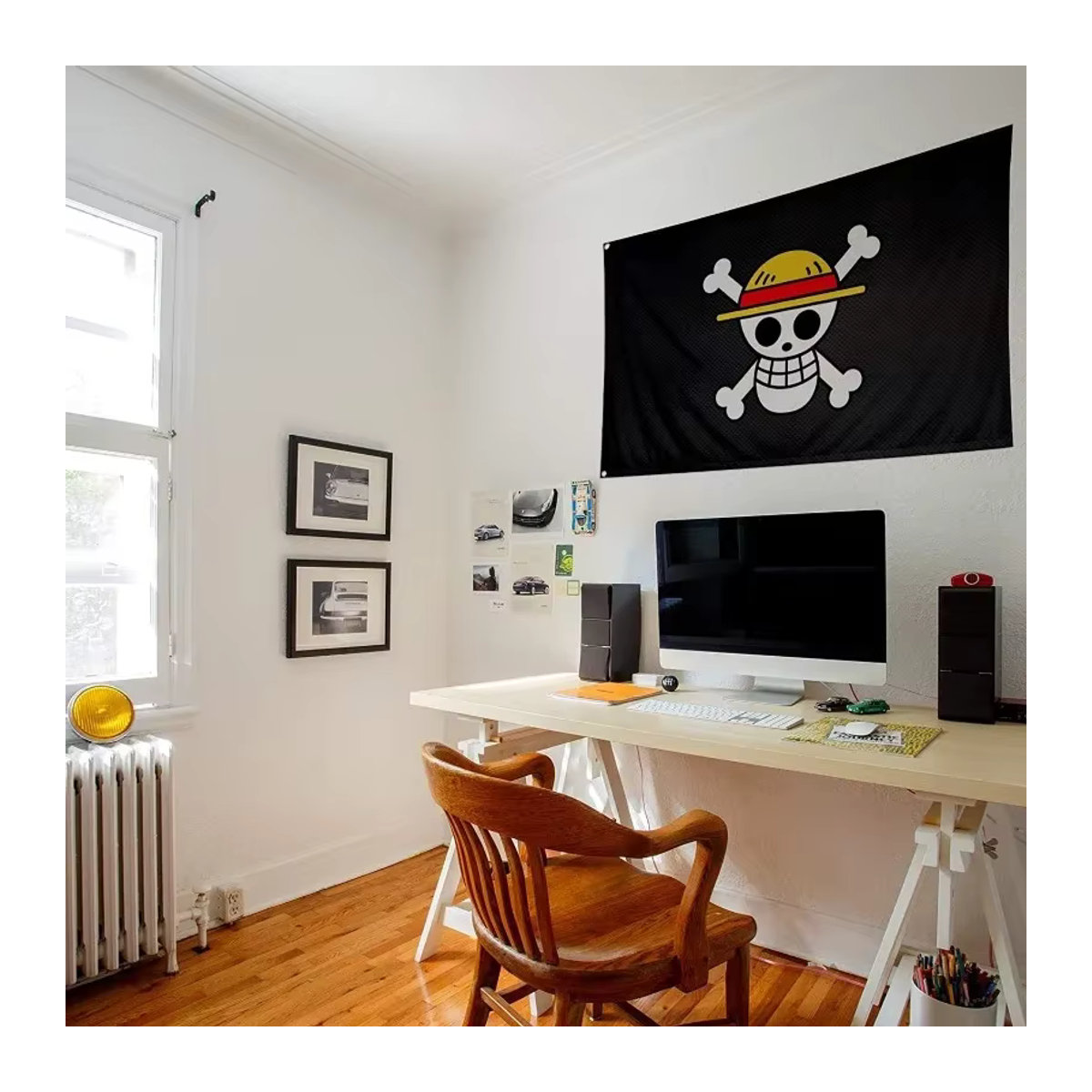 One Piece Piraten-Schädel-Flagge Wanddekoration Bandai Schwarz B: 150 cm, H: 90 cm - Bild 4