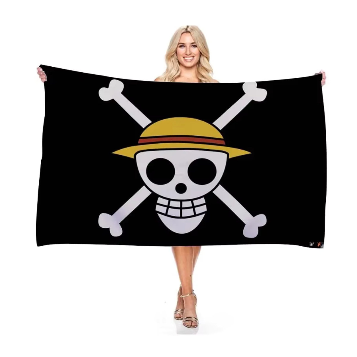 One Piece Piraten-Schädel-Flagge Wanddekoration Bandai Schwarz B: 150 cm, H: 90 cm - Bild 6