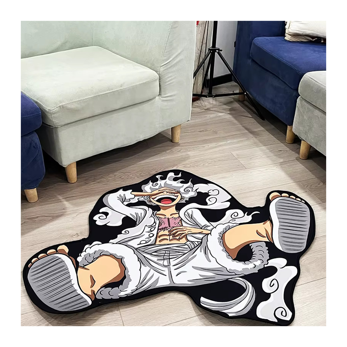 One Piece Ruffy Gear 5 Anime-Plüschteppich rutschfest und weich für Schlafzimmer, Wohnzimmer oder Gaming-Zimmer - Bild 2