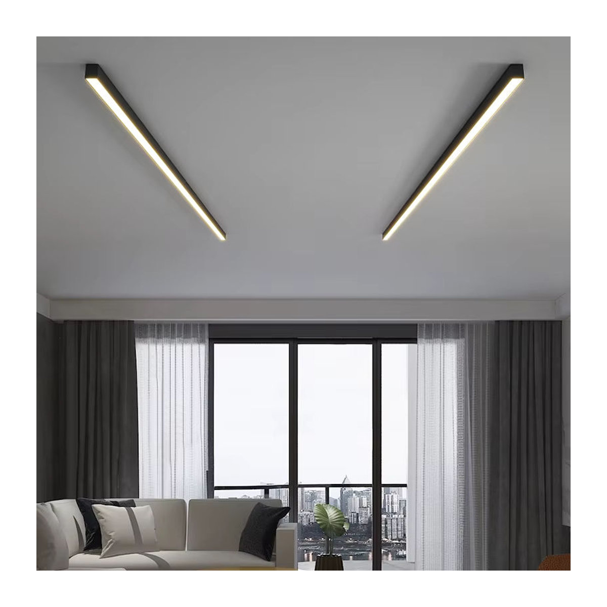 ONEBEI Moderne LED Deckenlampe in Weiß im minimalistischen Design - Bild 2