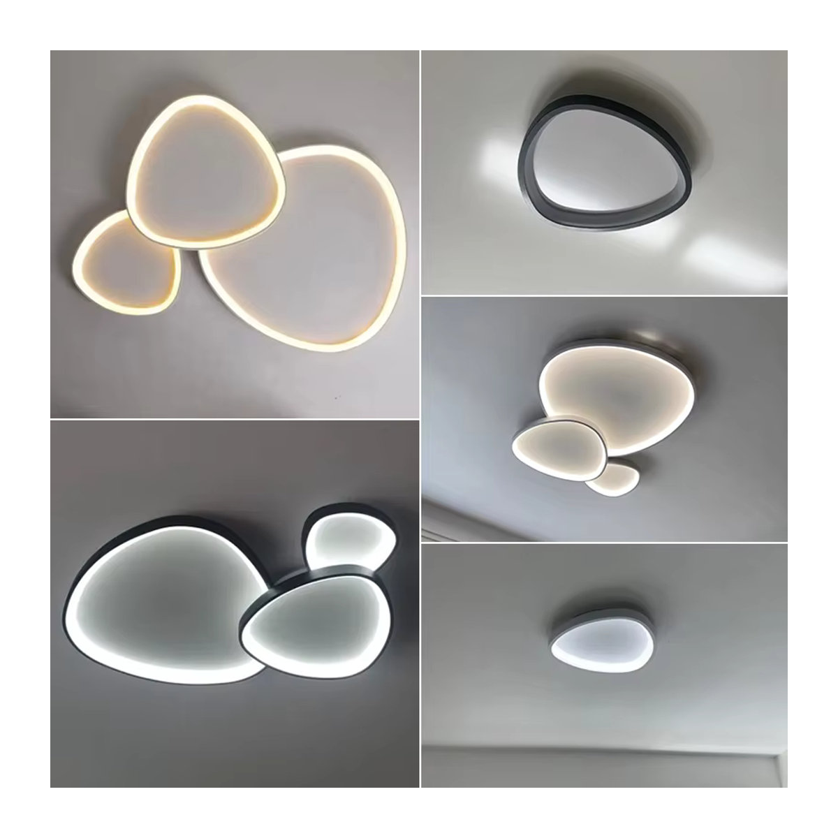 ONEBEI Moderne LED-Deckenleuchte in Weiß im minimalistischen Home Design für Wohnzimmer, Schlafzimmer, Arbeitszimmer und Esszimmer - Bild 2