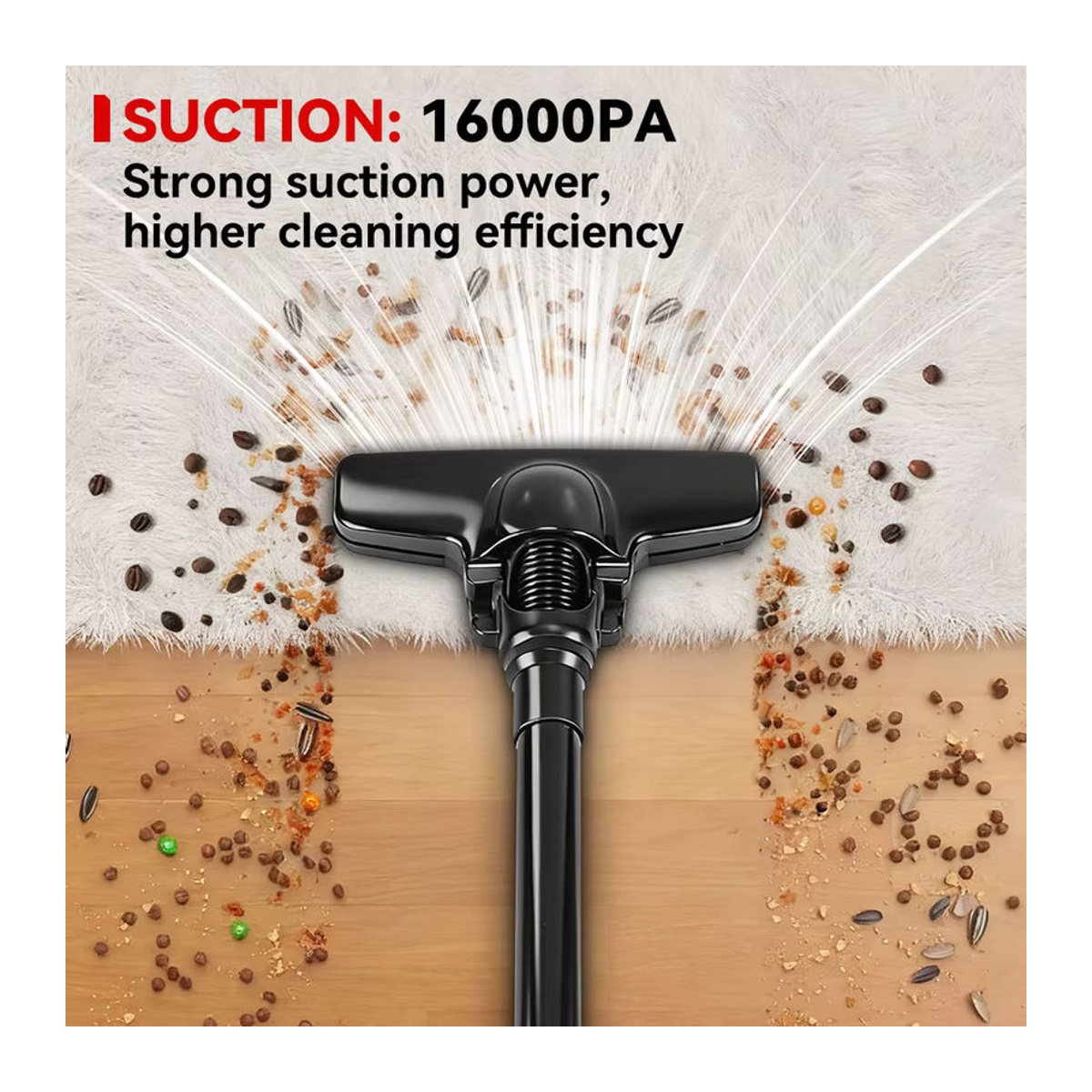 ONEVAN Akku Handstaubsauger Rot, kabelloser Multifunktions-Staubsauger für Makita 18V Akkus mit 16000PA Saugkraft - Bild 4