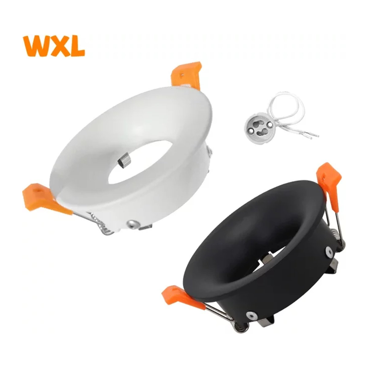 ONEYLTT LED Downlight Rahmen für MR16 und GU10 Leuchten, minimalistisches Design aus Aluminium, rund oder quadrat, blendfrei - Bild 1