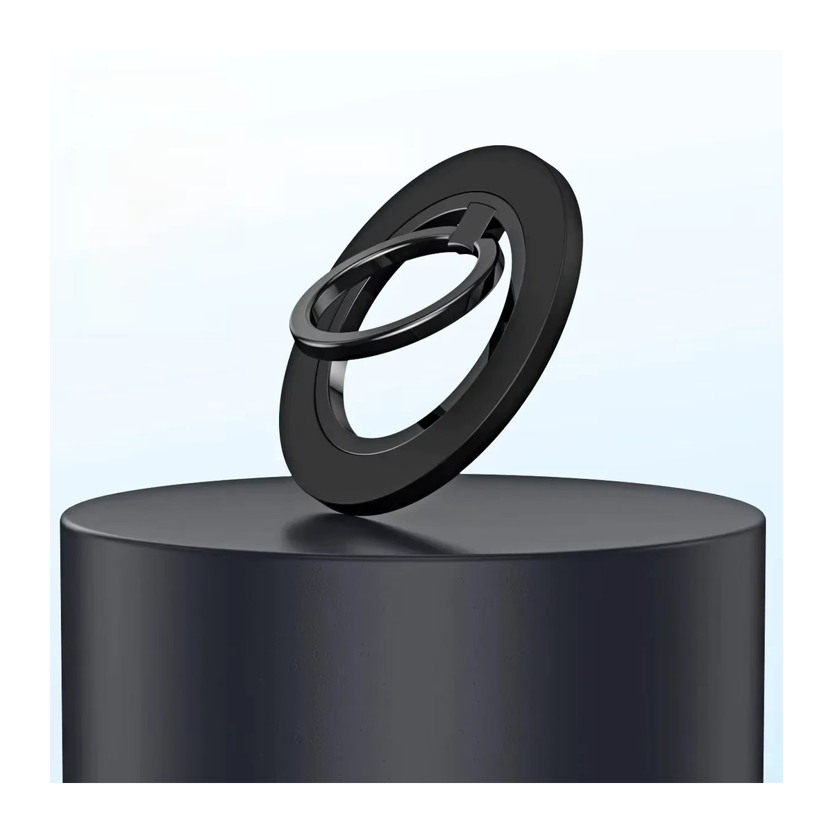 Opansten Magnetischer Telefonringhalter mit 360 Grad Kickstand und MagSafe Grip für iPhone und Samsung in Schwarz aus Metall - Bild 7