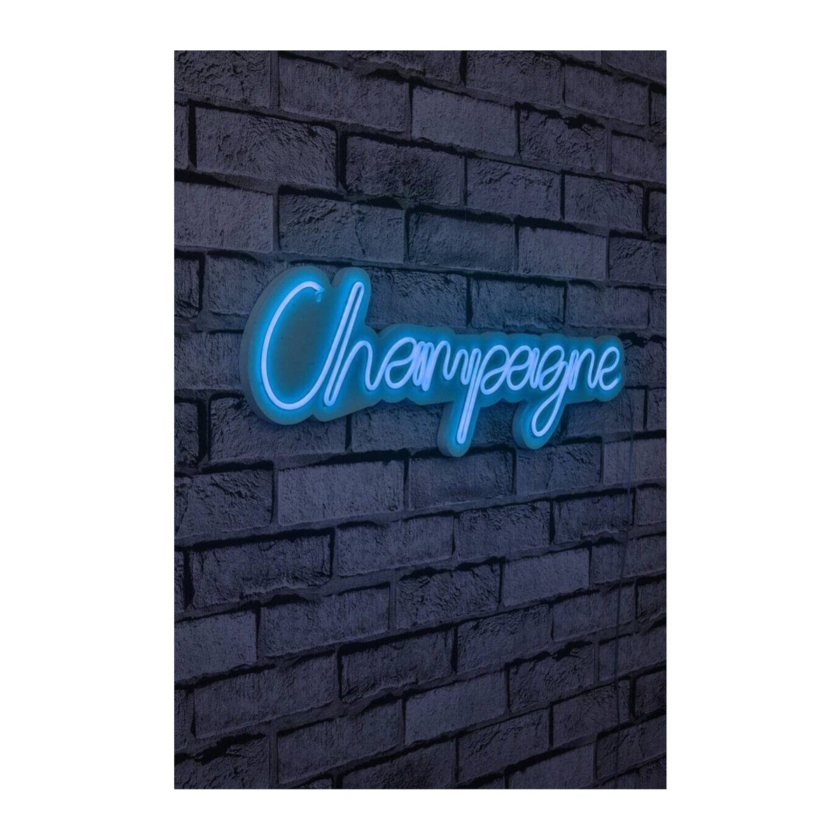 Opviq LED-Wandleuchte aus Kunststoff in Blau, B/H/T: 60 x 18 x 2 cm - Bild 1