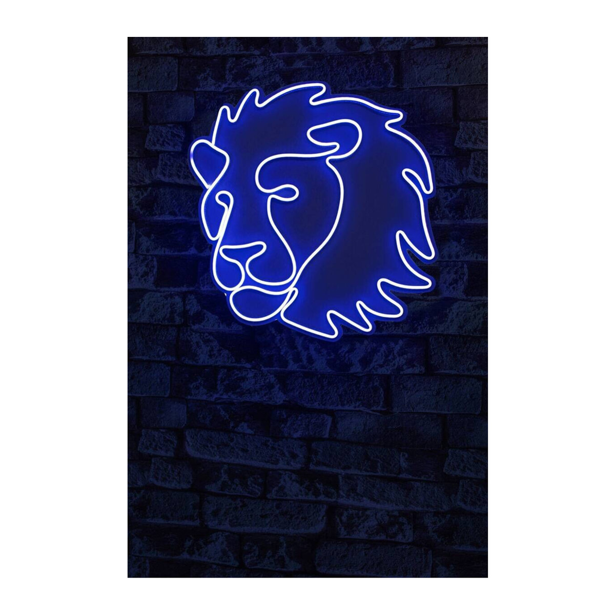 Opviq LED-Wandleuchte in Blau aus Kunststoff, Modern, Warmweiß, B/H/T: 32 x 35 x 3 cm - Bild 2