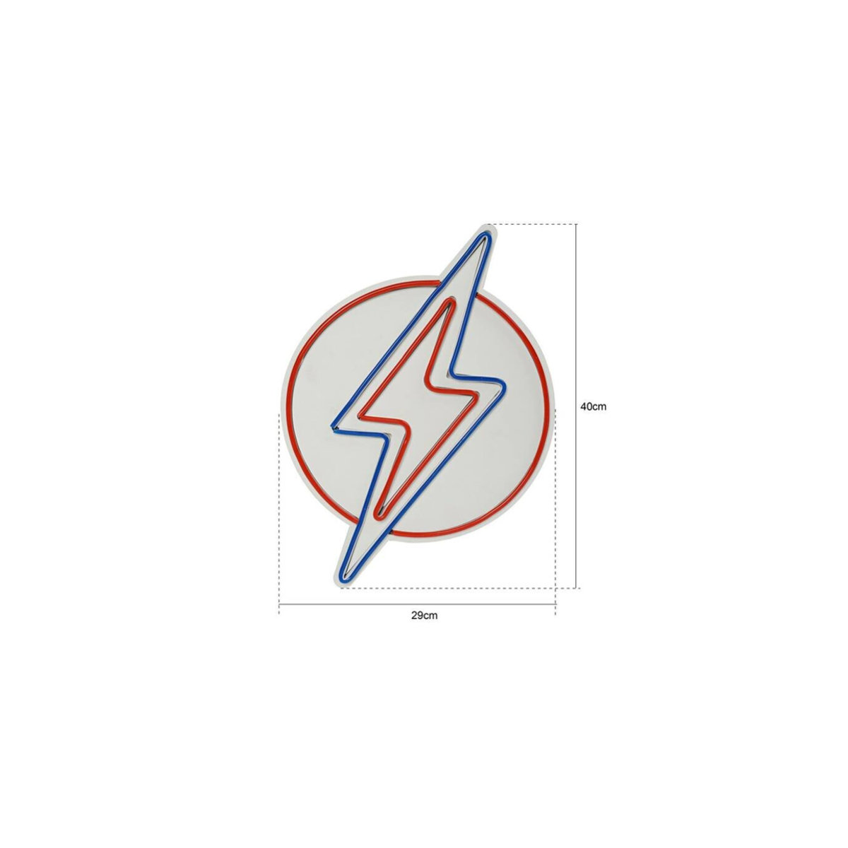 Opviq LED-Wandleuchte in Blau und Rot aus Kunststoff, B/H/T: 29 x 40 x 2 cm - Bild 3