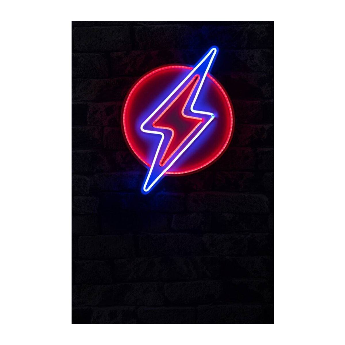 Opviq LED-Wandleuchte in Blau und Rot aus Kunststoff, B/H/T: 29 x 40 x 2 cm - Bild 4