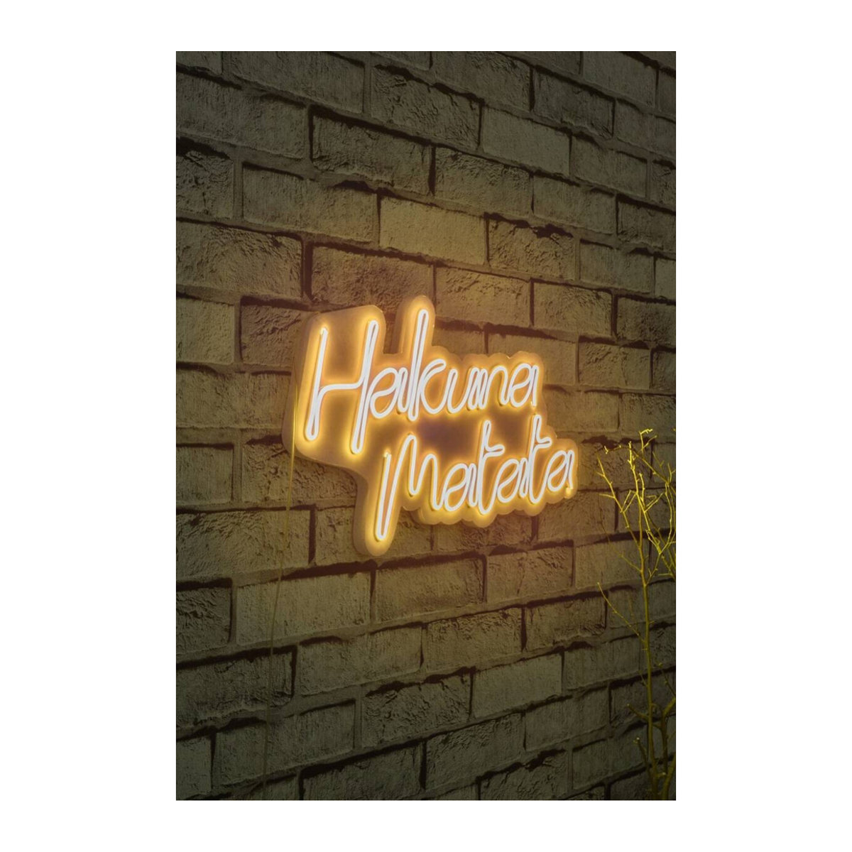 Opviq LED-Wandleuchte in Gelb aus Kunststoff mit warmweißem Licht, IP67, B/H/T: 47 x 29 x 2 cm - Bild 2