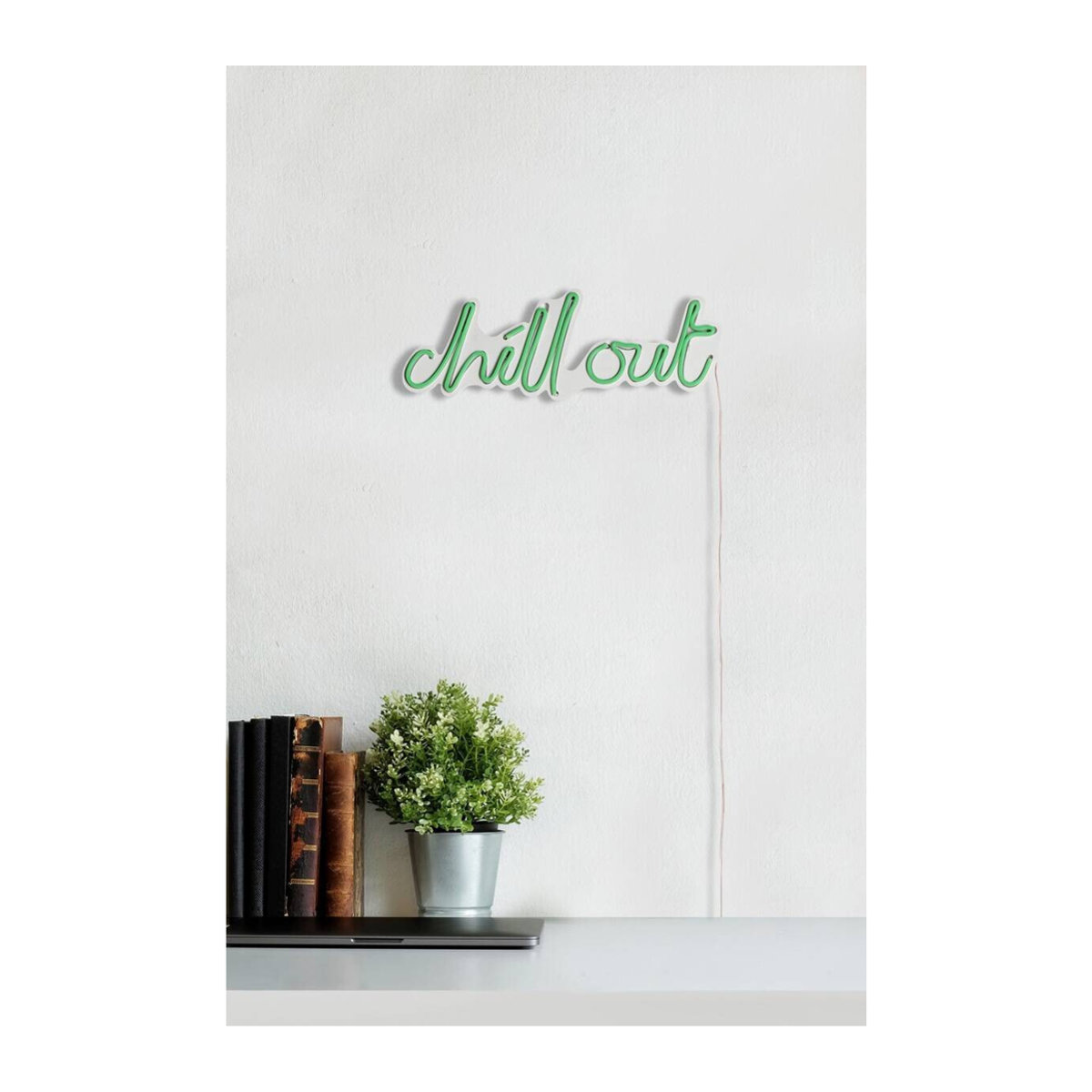 Opviq LED-Wandleuchte in Grün aus Kunststoff, B/H/T: 39 x 14 x 2 cm - Bild 2