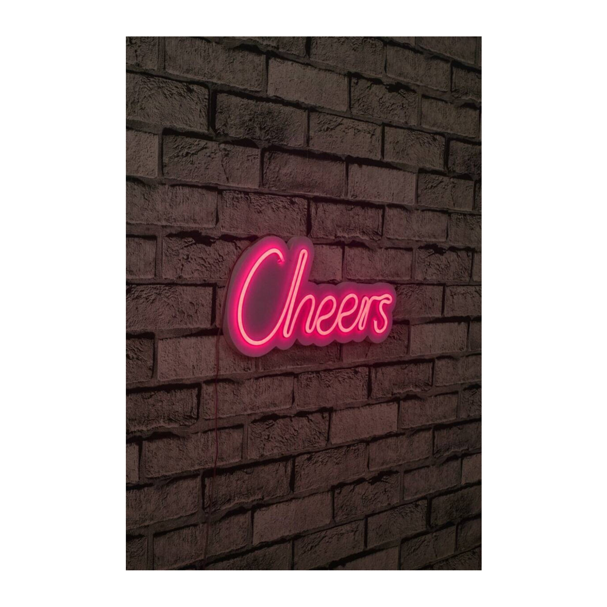 Opviq LED-Wandleuchte in Rosa aus Kunststoff, B/H/T: 36 x 18 x 2 cm - Bild 2