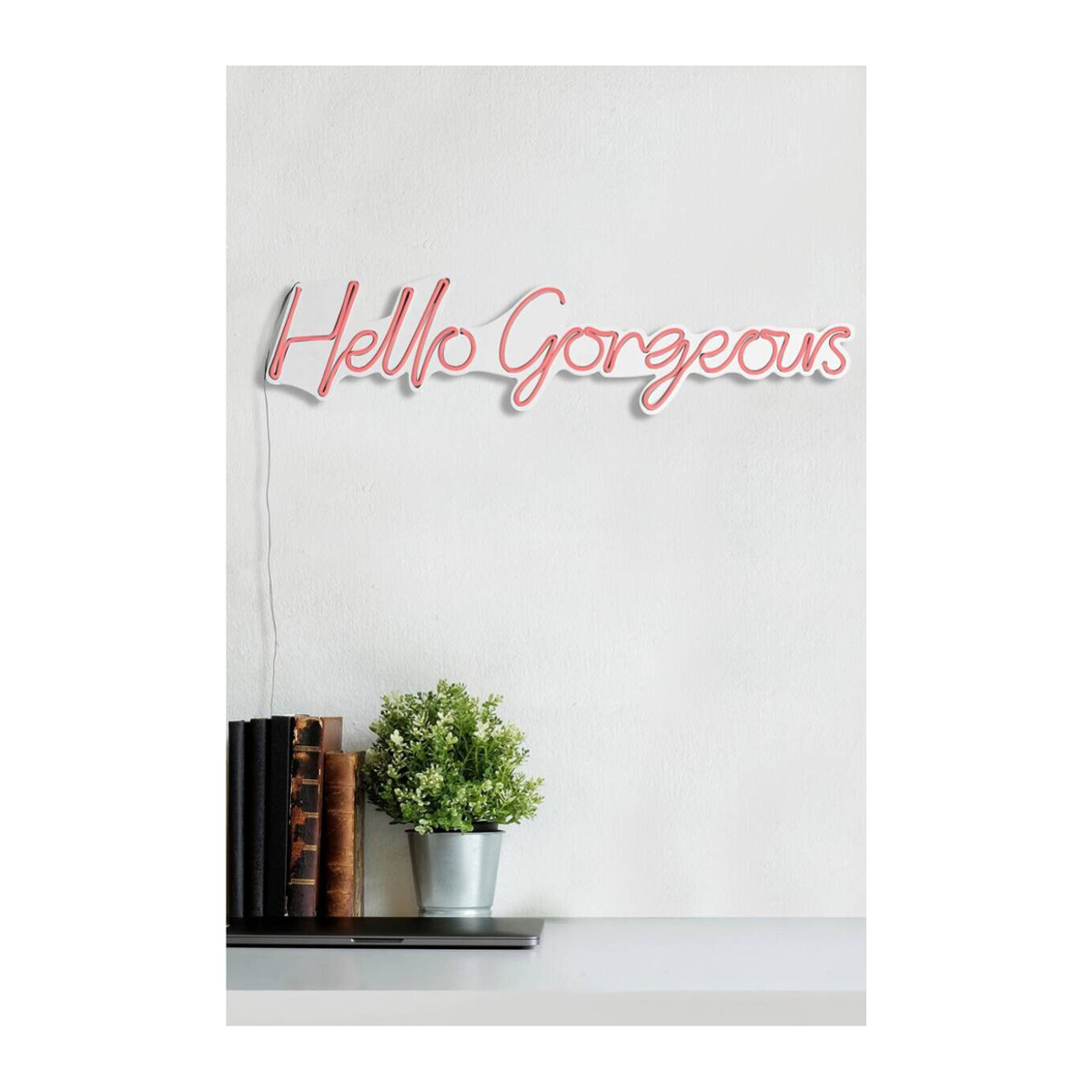 Opviq LED-Wandleuchte in Rosa aus Kunststoff, B/H/T: 74 x 74 x 17 cm - Bild 3