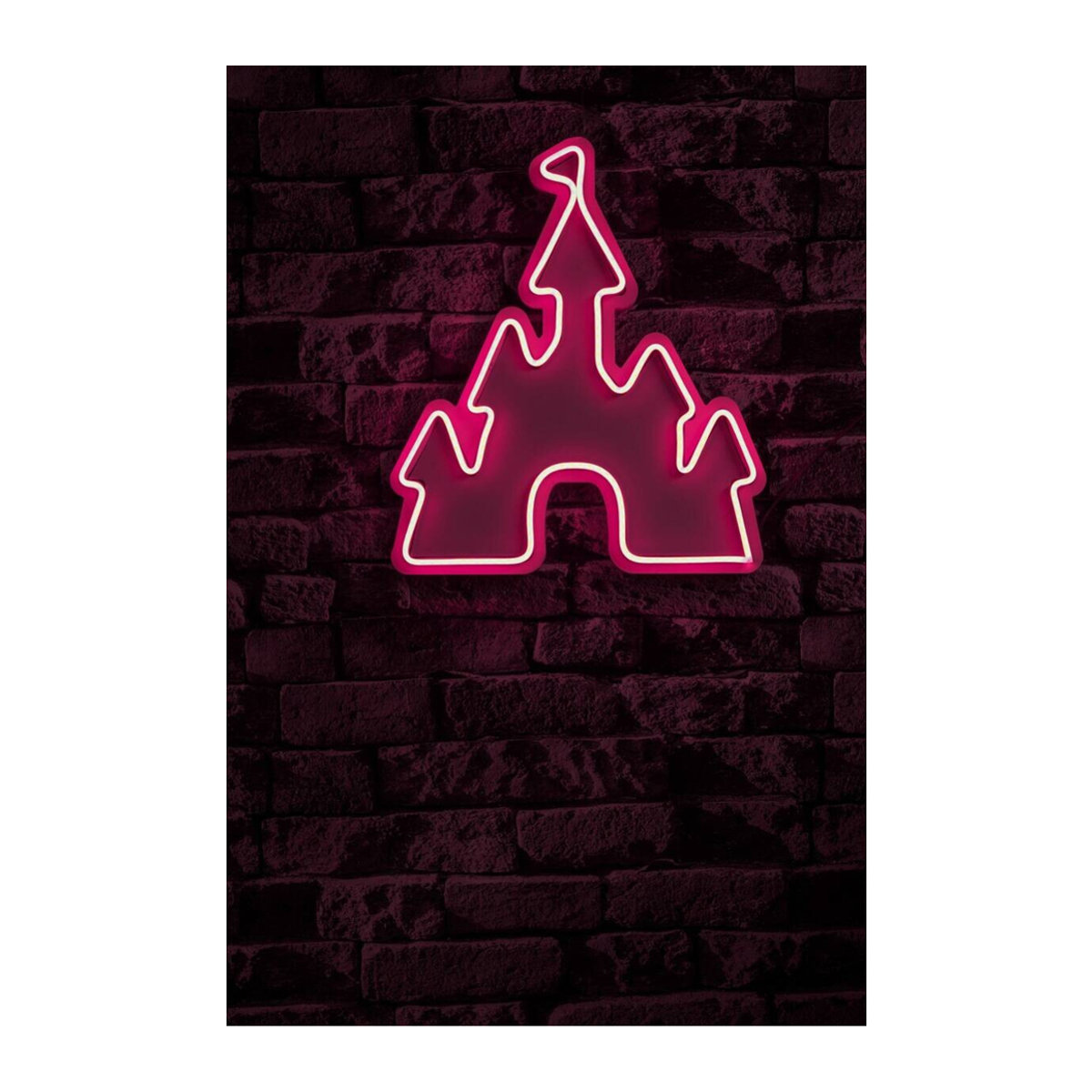 Opviq LED-Wandleuchte in Rosa aus Kunststoff mit warmweißem Licht, B/H/T: 35 x 40 x 2 cm - Bild 2
