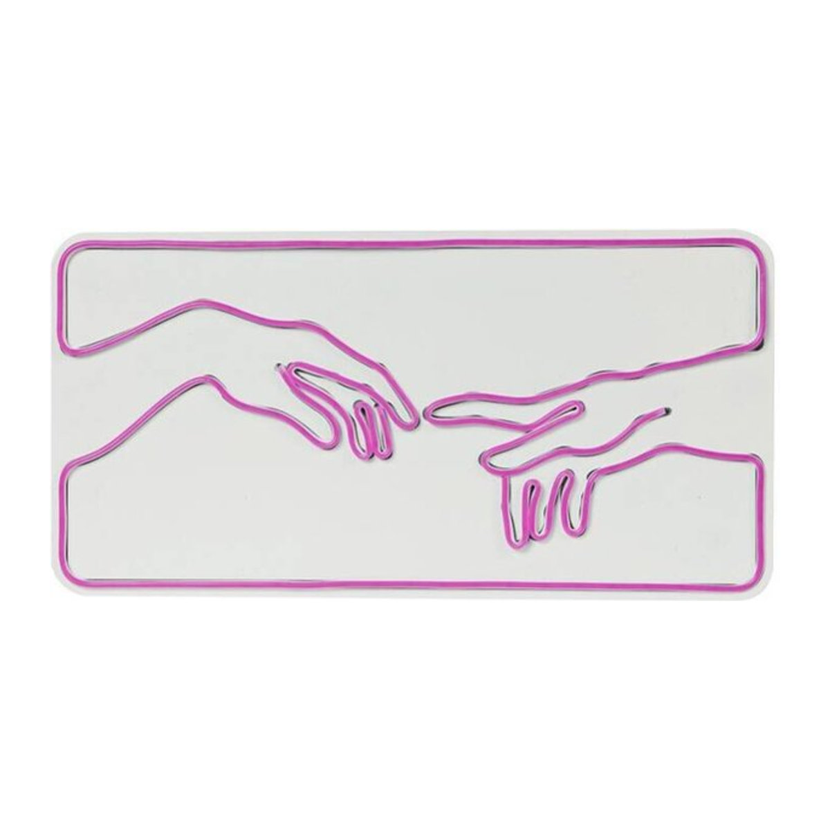 Opviq LED-Wandleuchte in Rosa aus Kunststoff mit warmweißem Licht, B/H/T: 54 x 28 x 2 cm - Bild 1