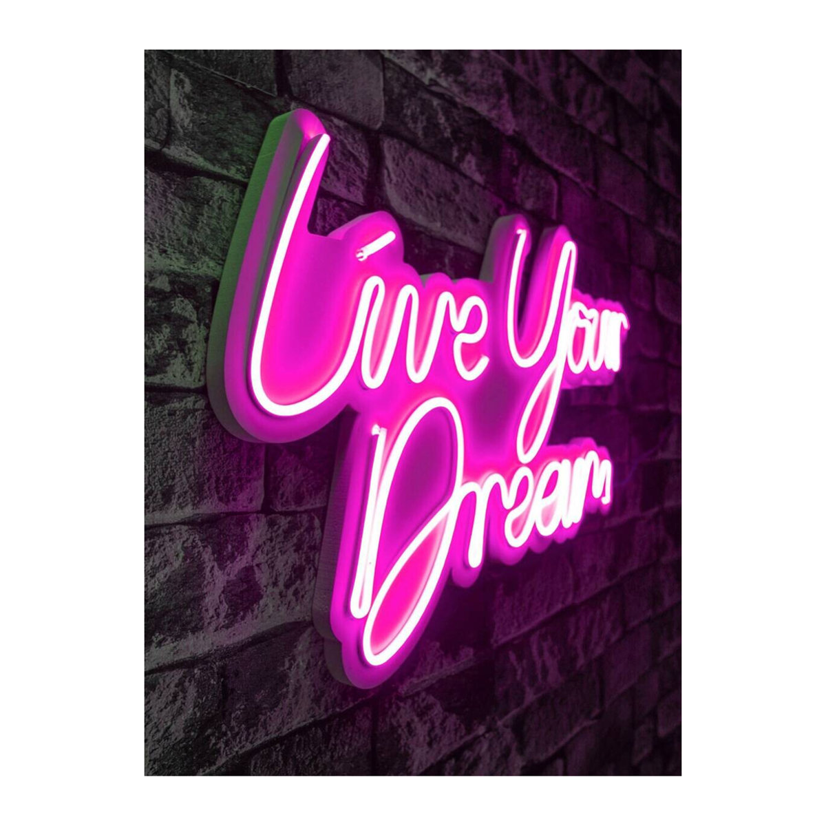 Opviq LED-Wandleuchte in Rosa aus Kunststoff, Modern, B: 53 cm, H: 30 cm, T: 2 cm, L: 53 cm - Bild 3