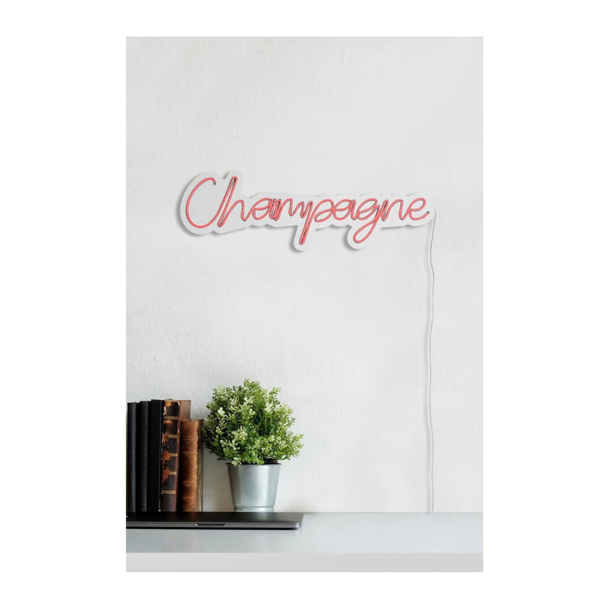 Opviq LED-Wandleuchte in Rosa aus Kunststoff, Modern, B/H/T: 60 x 60 x 2 cm - Bild 2