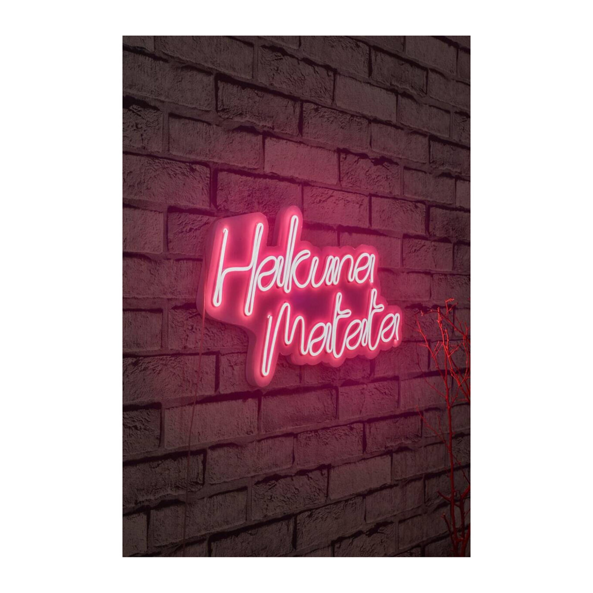 Opviq LED-Wandleuchte in Rosa aus Kunststoff, Modern, Neutralweiß, B/H/T: 47 x 29 x 2 cm - Bild 2