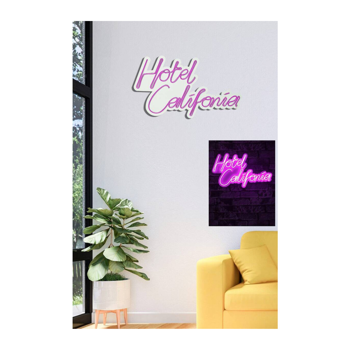Opviq LED-Wandleuchte in Rosa aus Kunststoff, Warmweiß, B: 51 cm, H: 31 cm, T: 2 cm - Bild 2