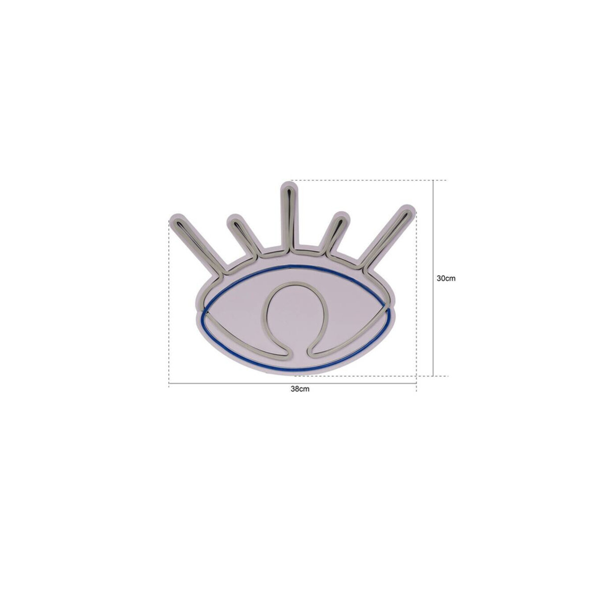 Opviq LED-Wandleuchte in Rosa und Blau aus Kunststoff, B/H/T: 38 x 30 x 3 cm - Bild 2
