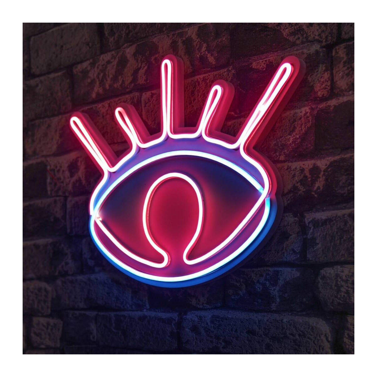 Opviq LED-Wandleuchte in Rosa und Blau aus Kunststoff, B/H/T: 38 x 30 x 3 cm - Bild 4