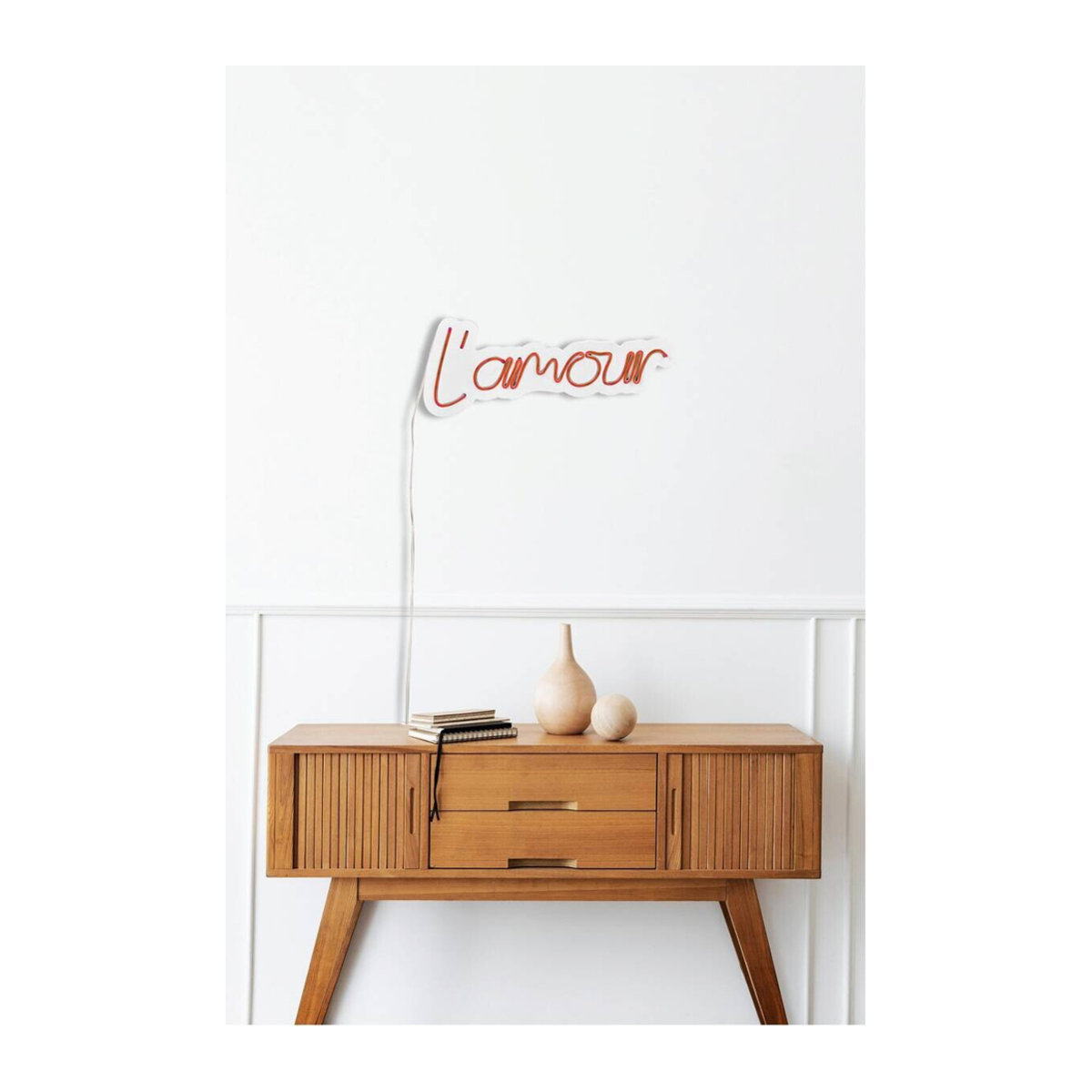 Opviq LED-Wandleuchte in Rot aus Kunststoff im Retro-Design B/H/T: 41 x 18 x 2 cm - Bild 2