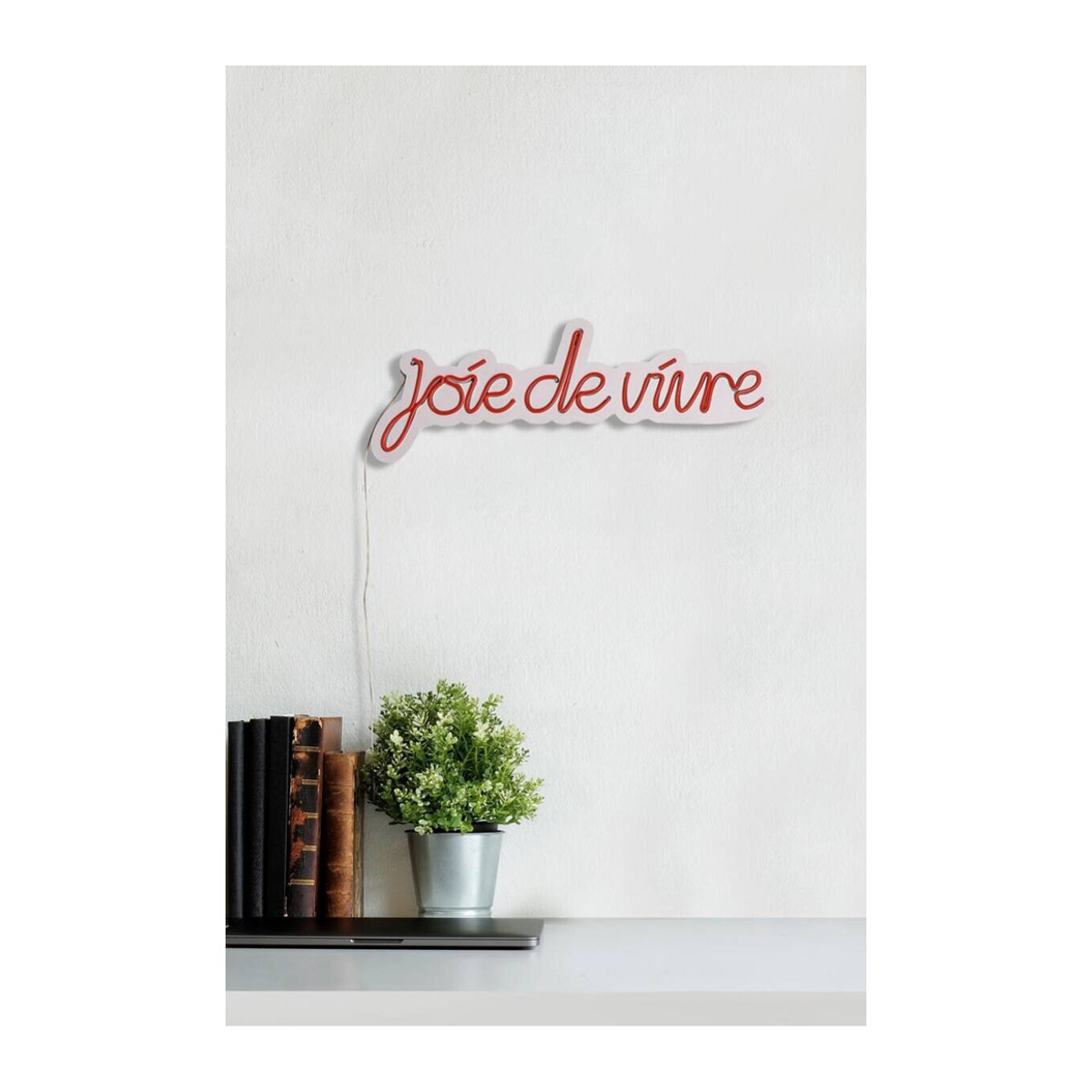 Opviq LED-Wandleuchte in Rot aus Kunststoff, Modern, B/H/T: 53 x 19 x 2 cm - Bild 2