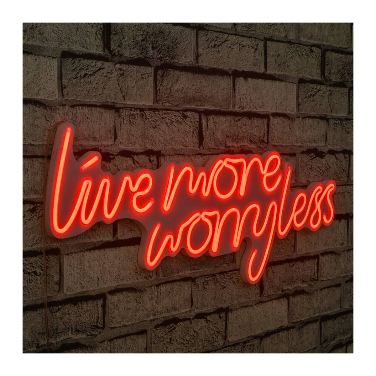 Opviq LED-Wandleuchte in Rot aus Kunststoff, Modern, IP67, B/H/T: 67 x 36 x 2 cm - Bild 2