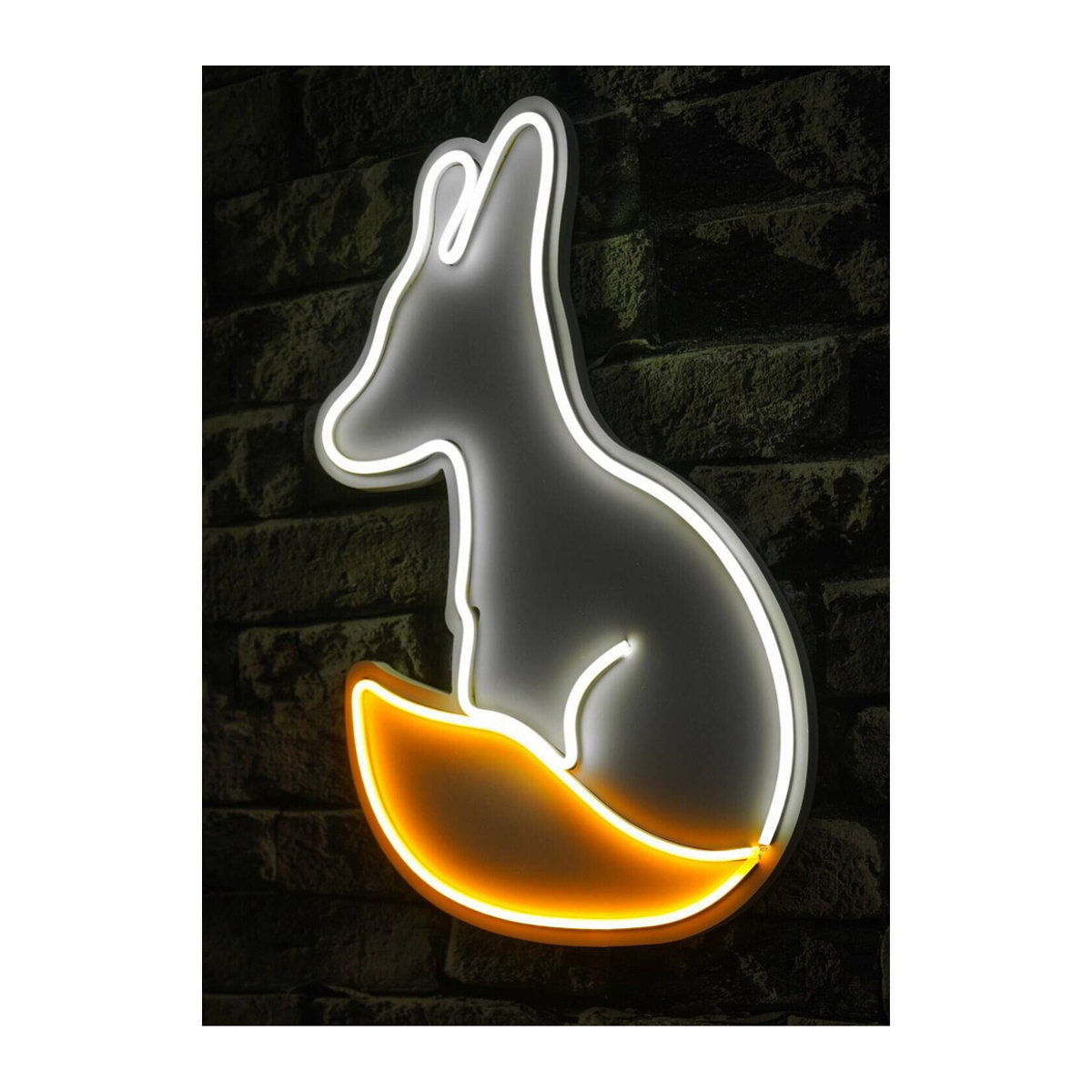 Opviq LED-Wandleuchte in Weiß und Gelb aus Kunststoff, B/H/T: 28 x 45 x 3 cm - Bild 2